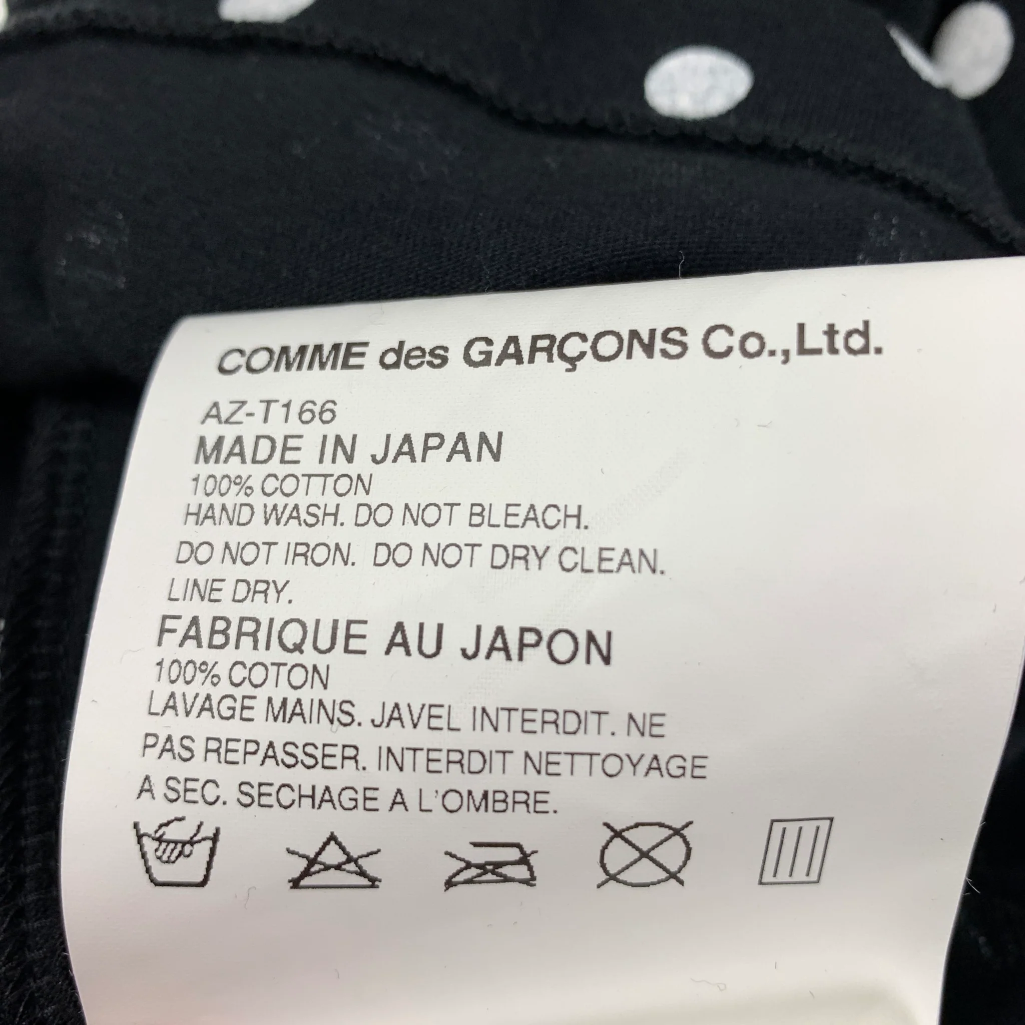 COMME des GARCONS PLAY Size S Black White Polka Dot Cotton Crew-Neck T-shirt - Image 5
