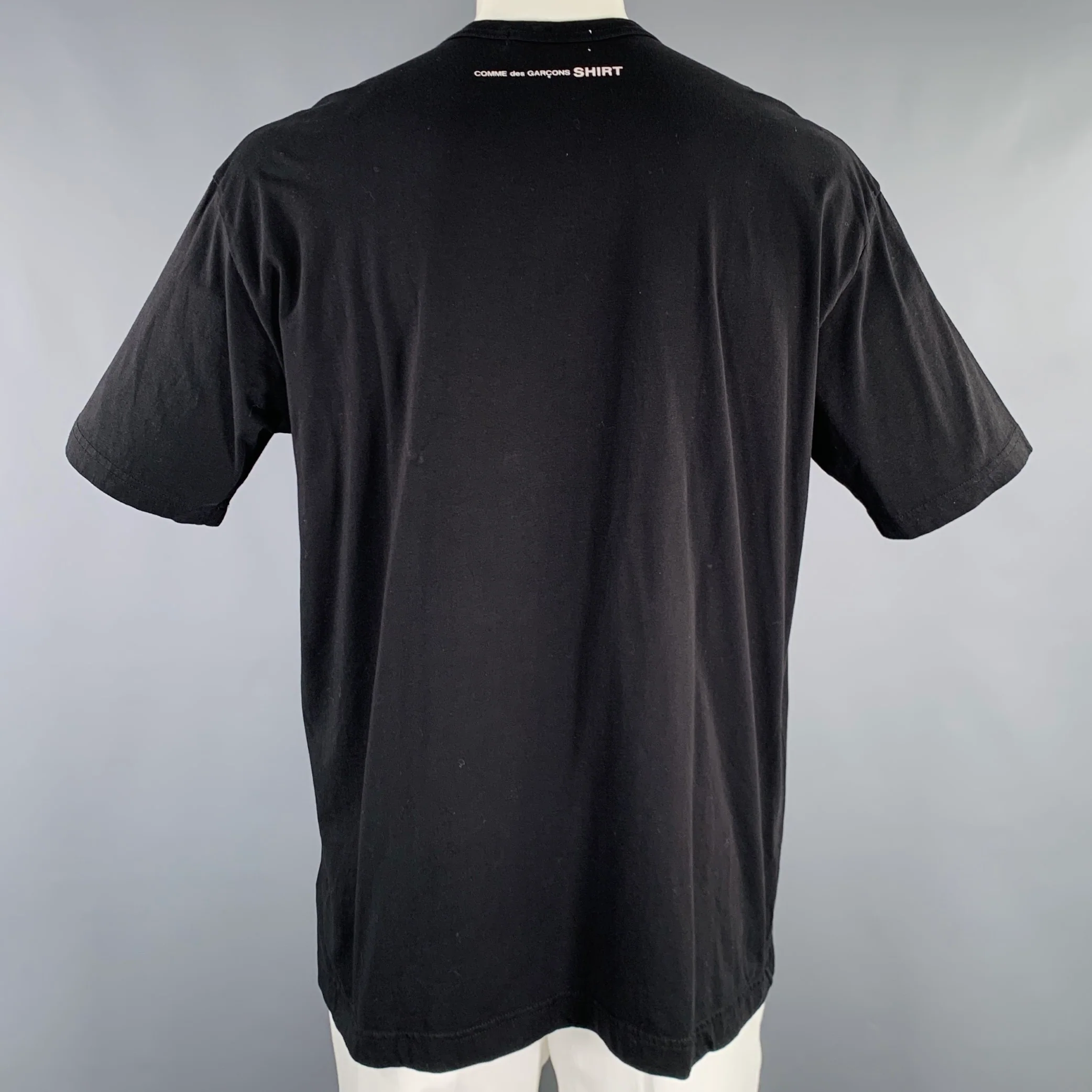COMME des GARCONS SHIRT Size L Black Cotton Crew Neck T-shirt - Image 3