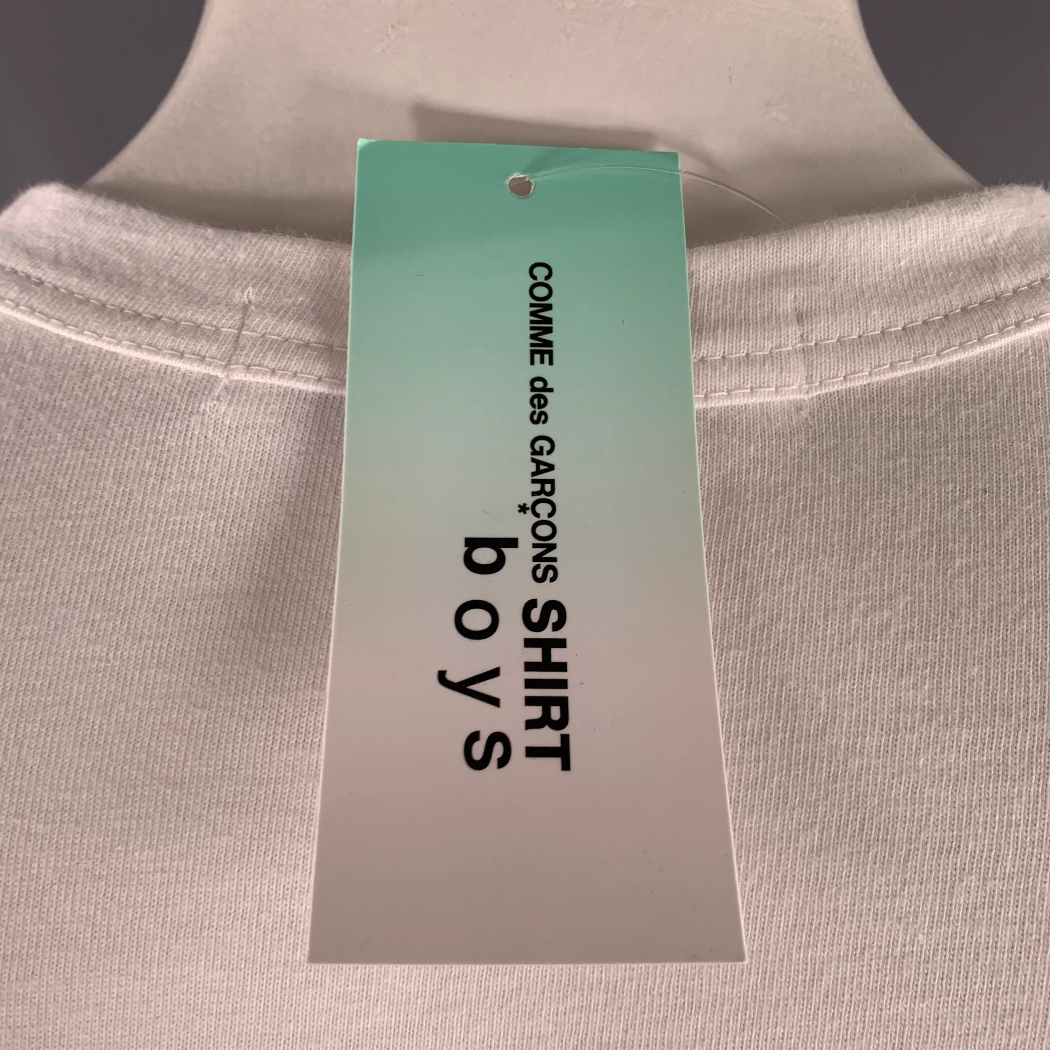COMME des GARCONS SHIRT Size L White Cotton Oversized T-shirt - Image 4