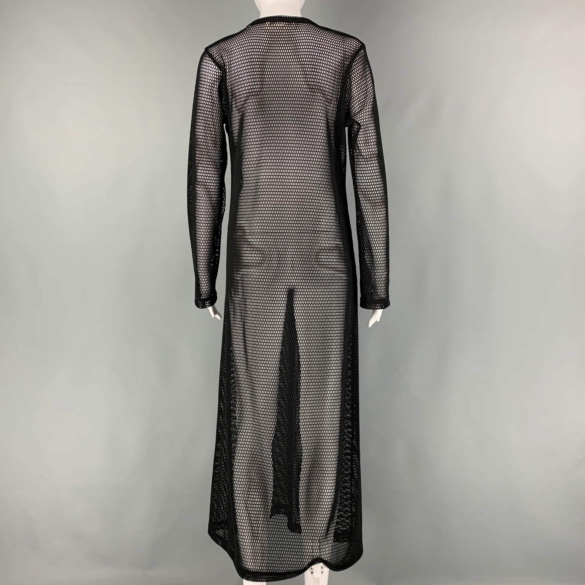 COMME des GARCONS Size L Black Mesh A-Line Dress - Image 2