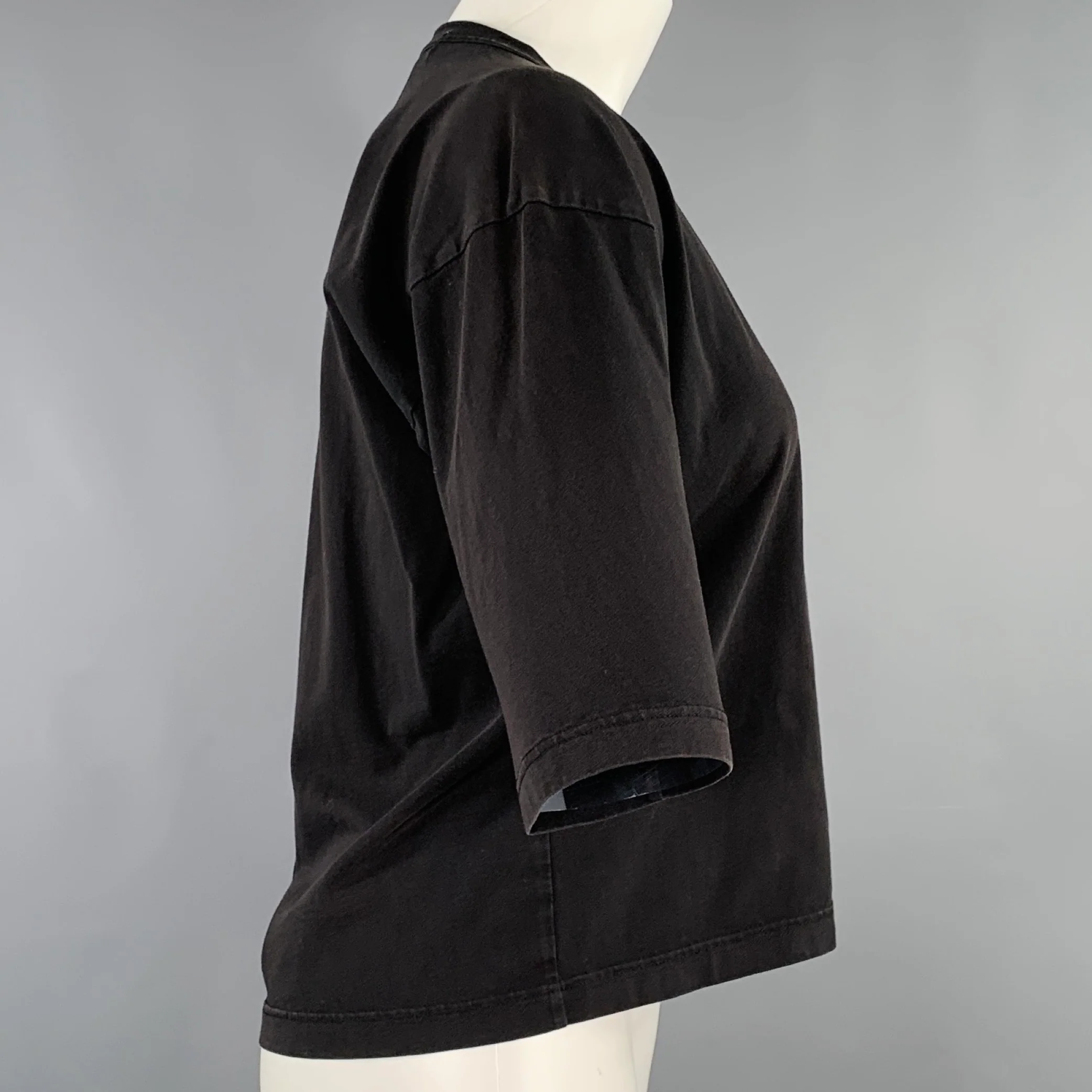 COMME des GARCONS Size M Black Cotton Short Sleeve T-Shirt - Image 2