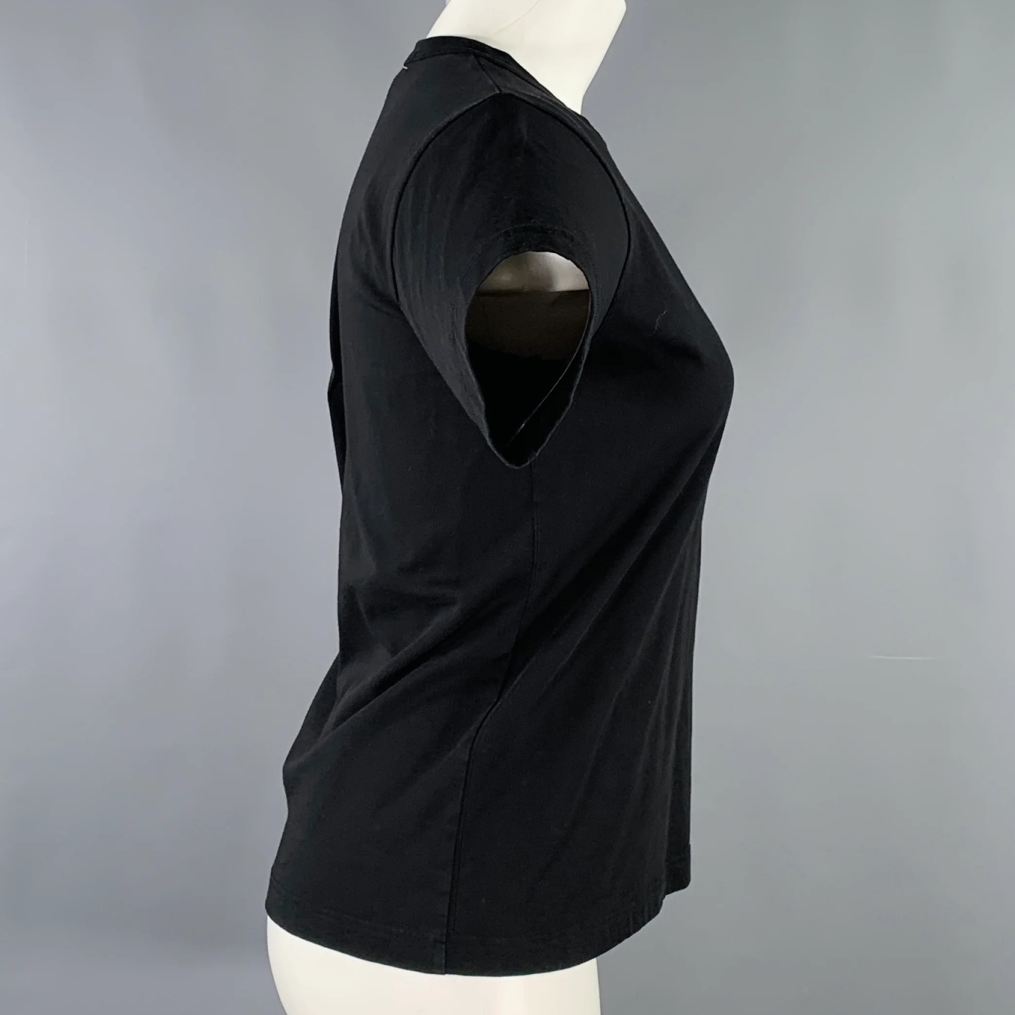 COMME des GARCONS Size M Black Cotton Short Sleeve T-Shirt - Image 2