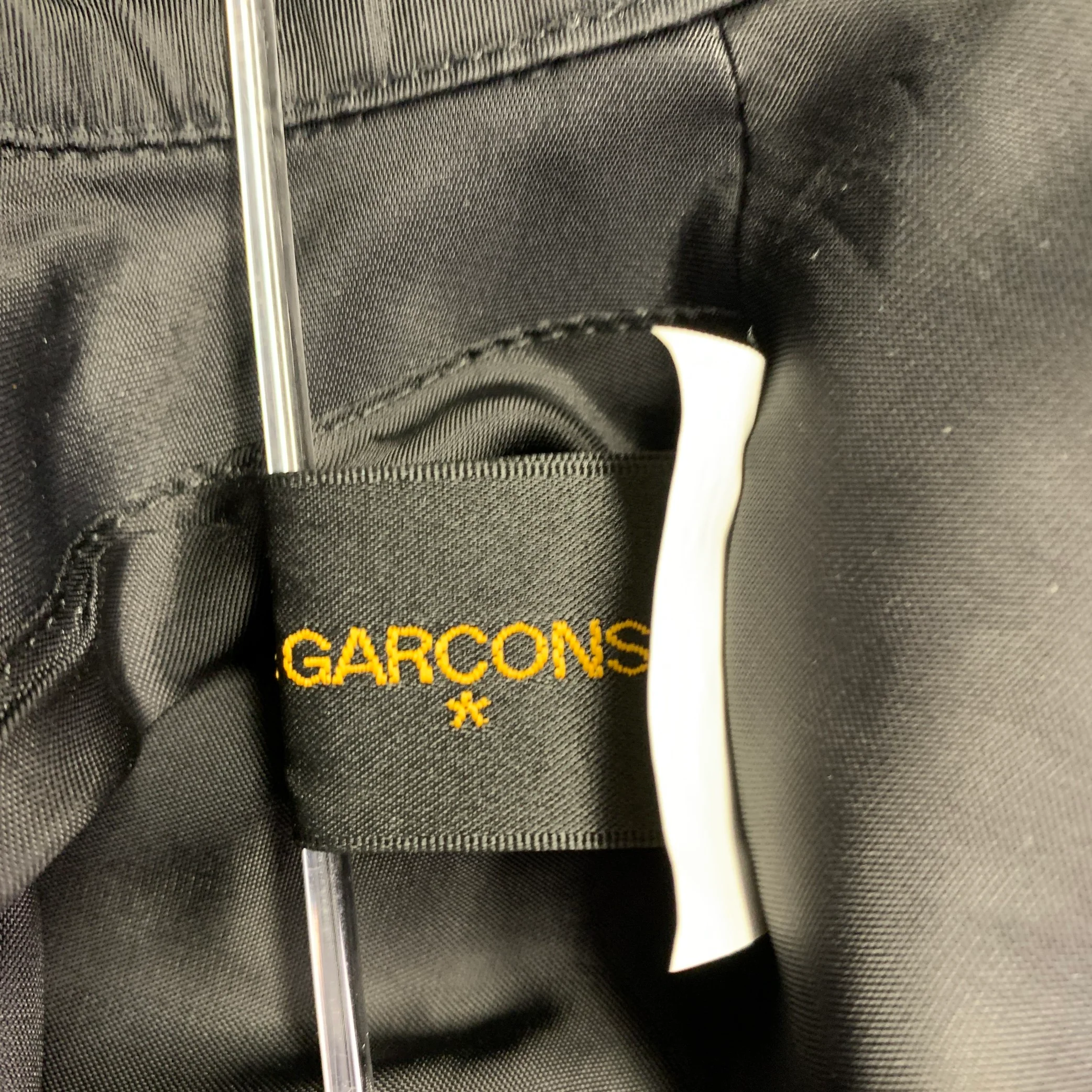COMME des GARCONS Size M Black Nylon Asymmetrical Jacket Blazer - Image 5