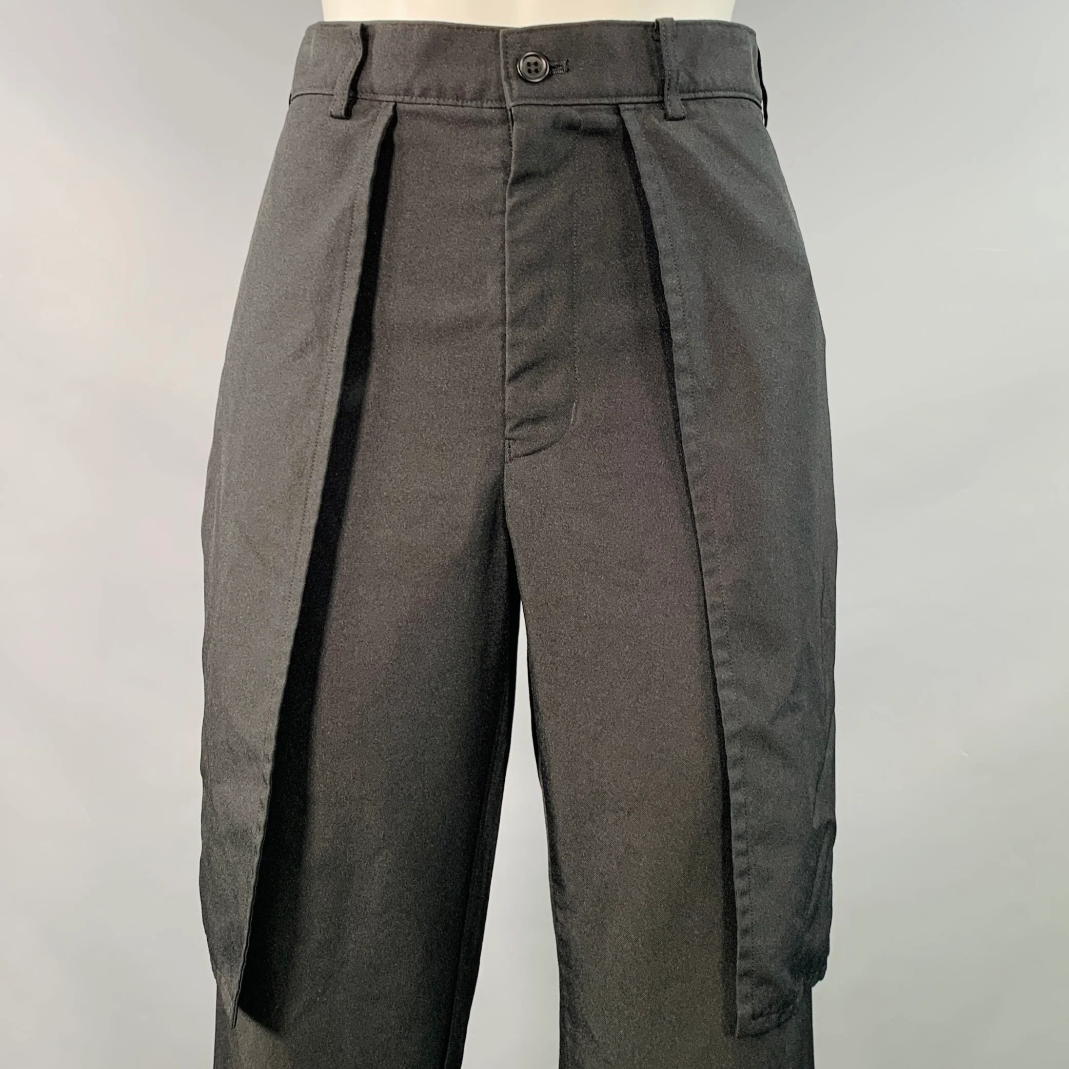 COMME des GARCONS Size M Black Polyester Large Pockets Dress Pants - Image 2