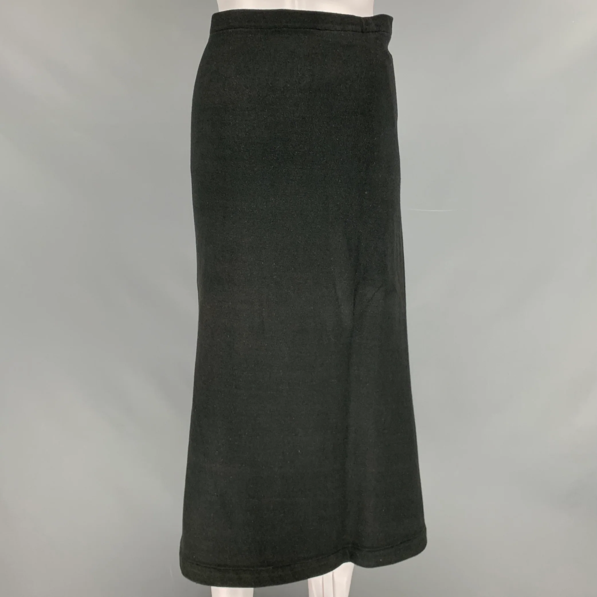 COMME des GARCONS Size M Black Wool Knit Zip Up Skirt - Image 4