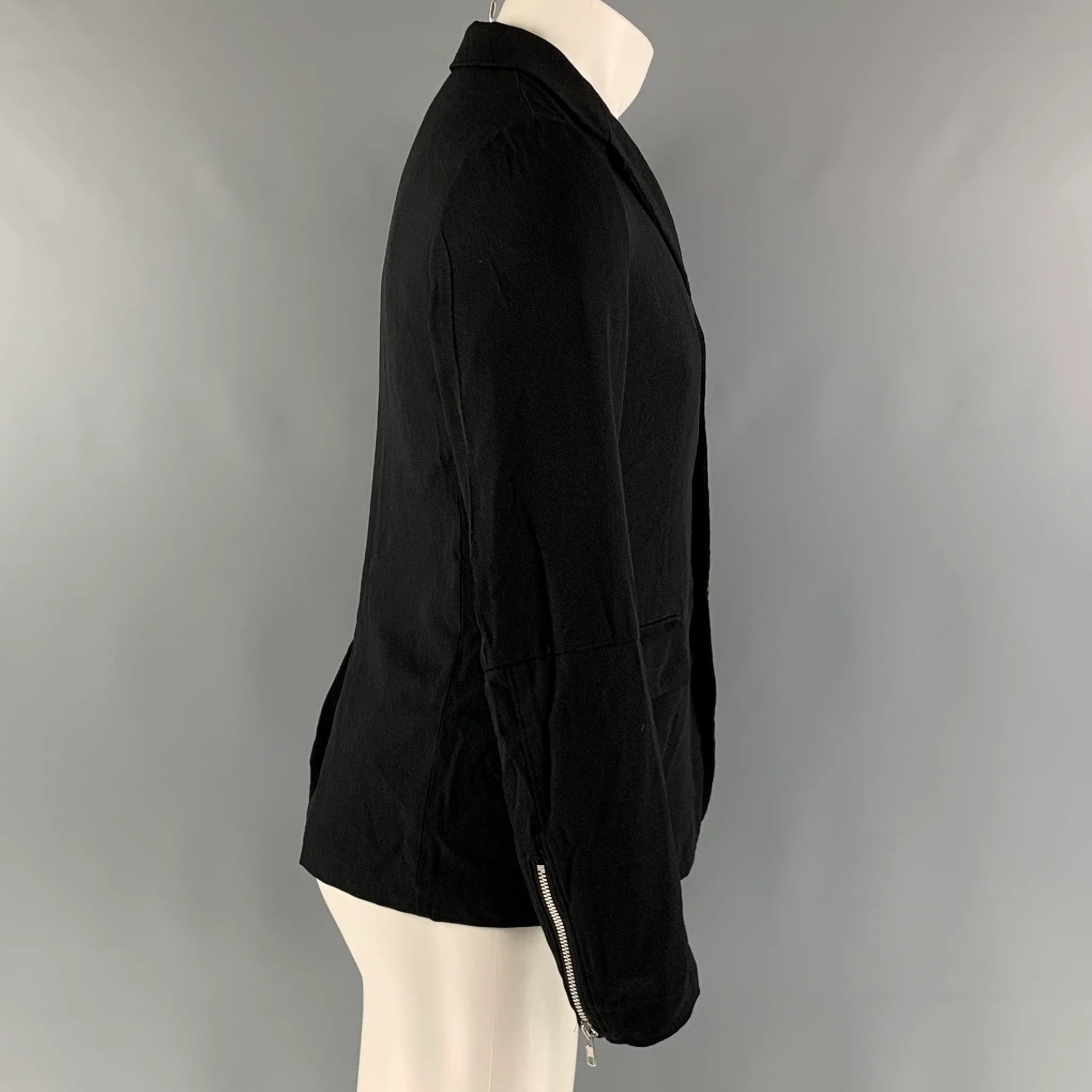 COMME des GARCONS Size S Black Polyester Single breasted Jacket - Image 2
