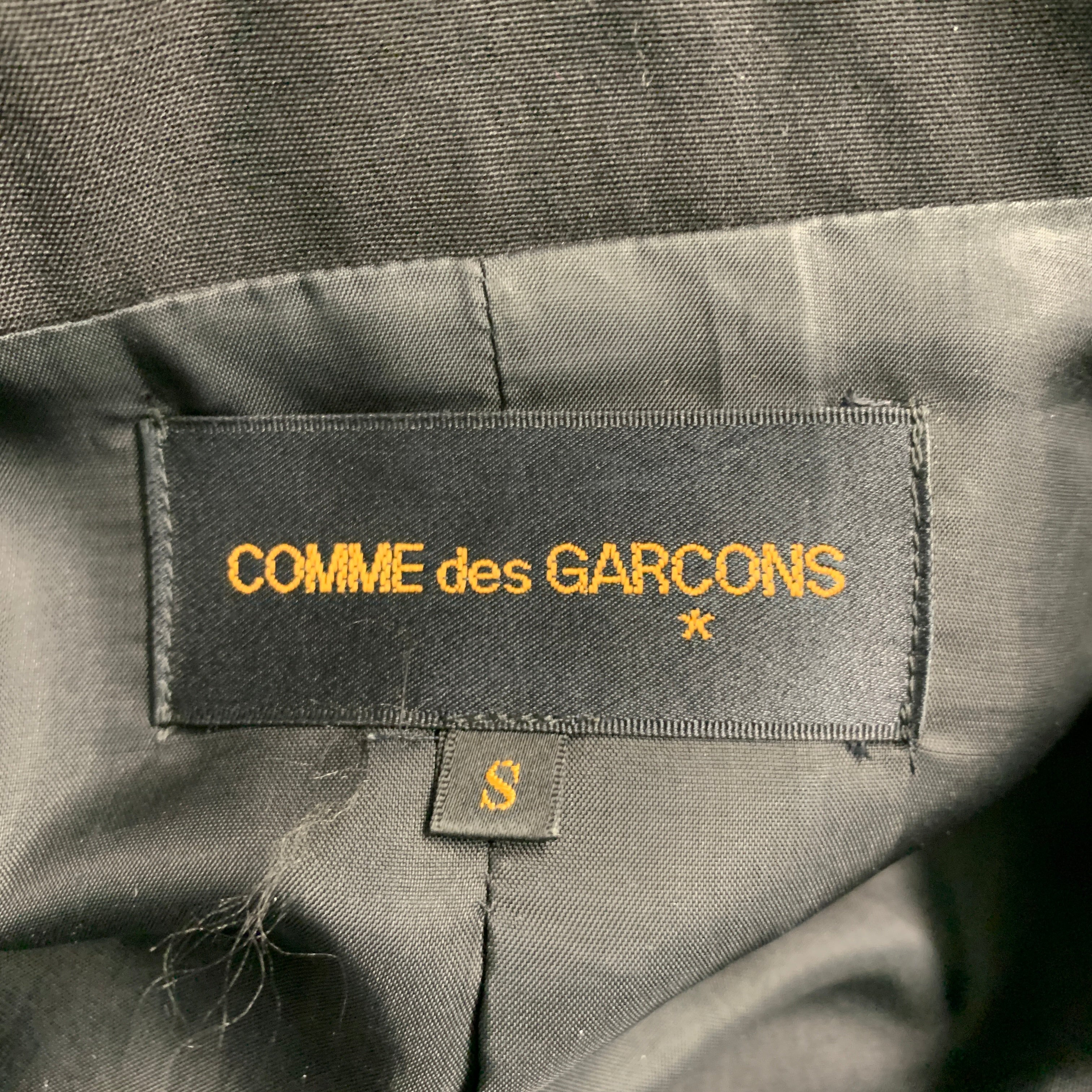 COMME des GARCONS Size S Black Wool Lace Jacket - Image 4