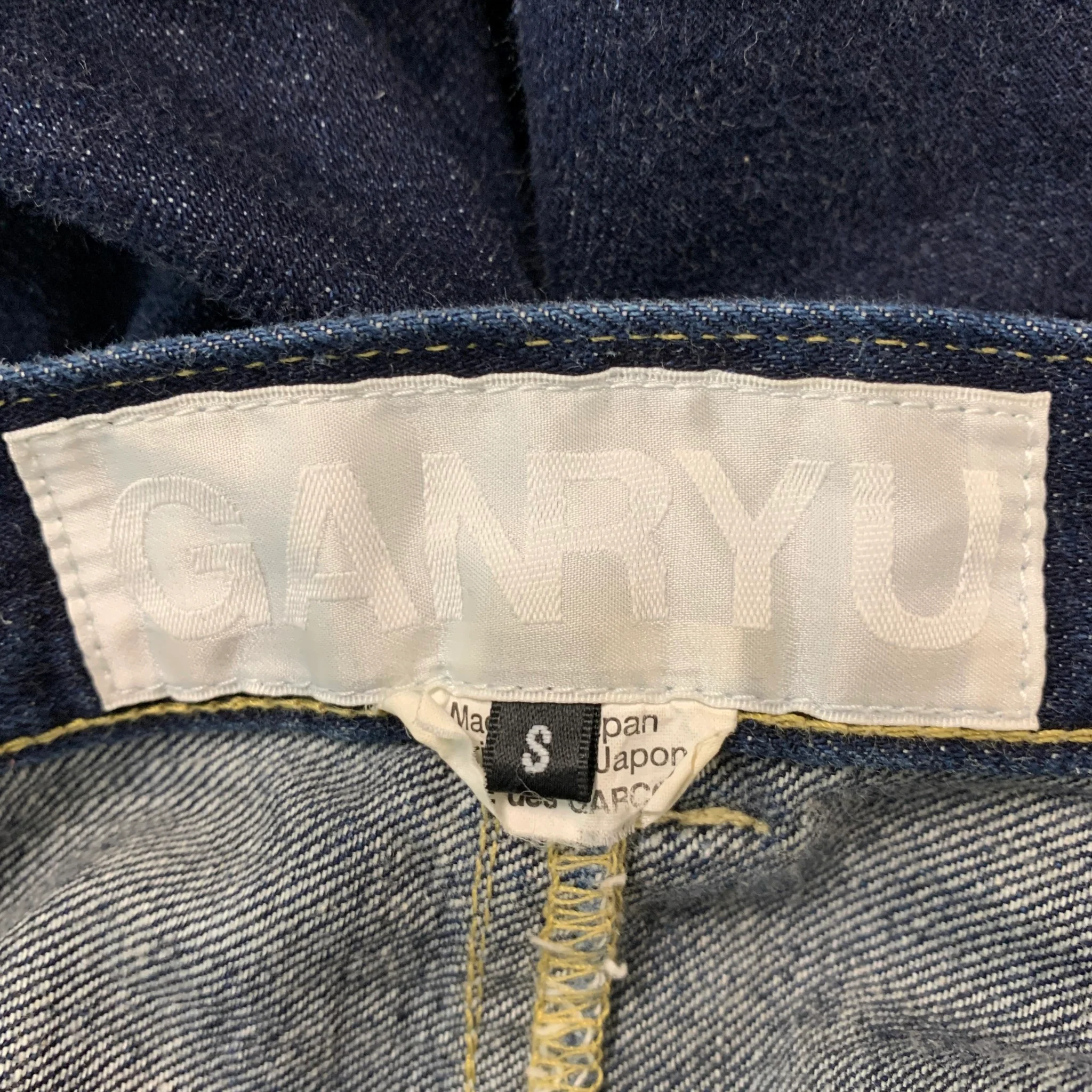 COMME des GARCONS Size S Blue Contrast Stitch Cotton Drop-Crotch Jeans - Image 3