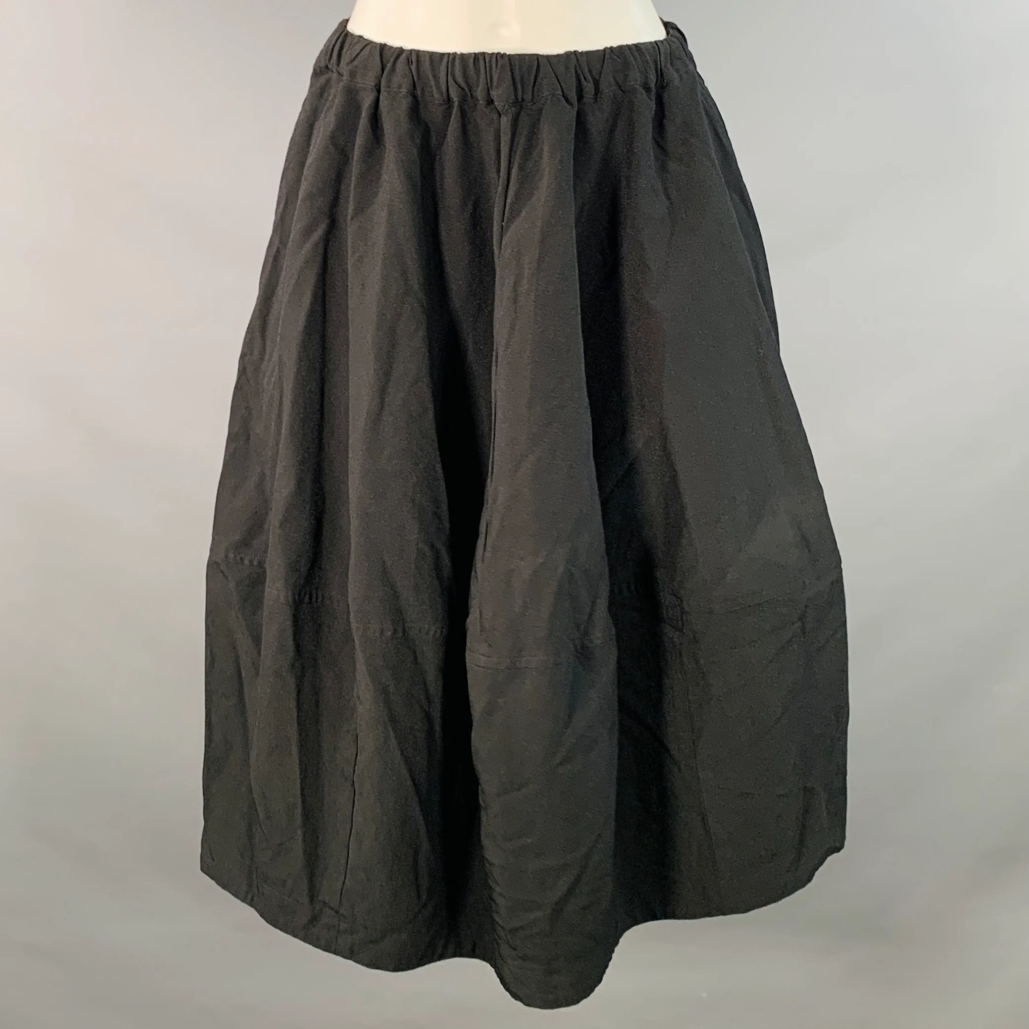 COMME des GARCONS Size XS Black Polyester Elastic Waistband Skirt