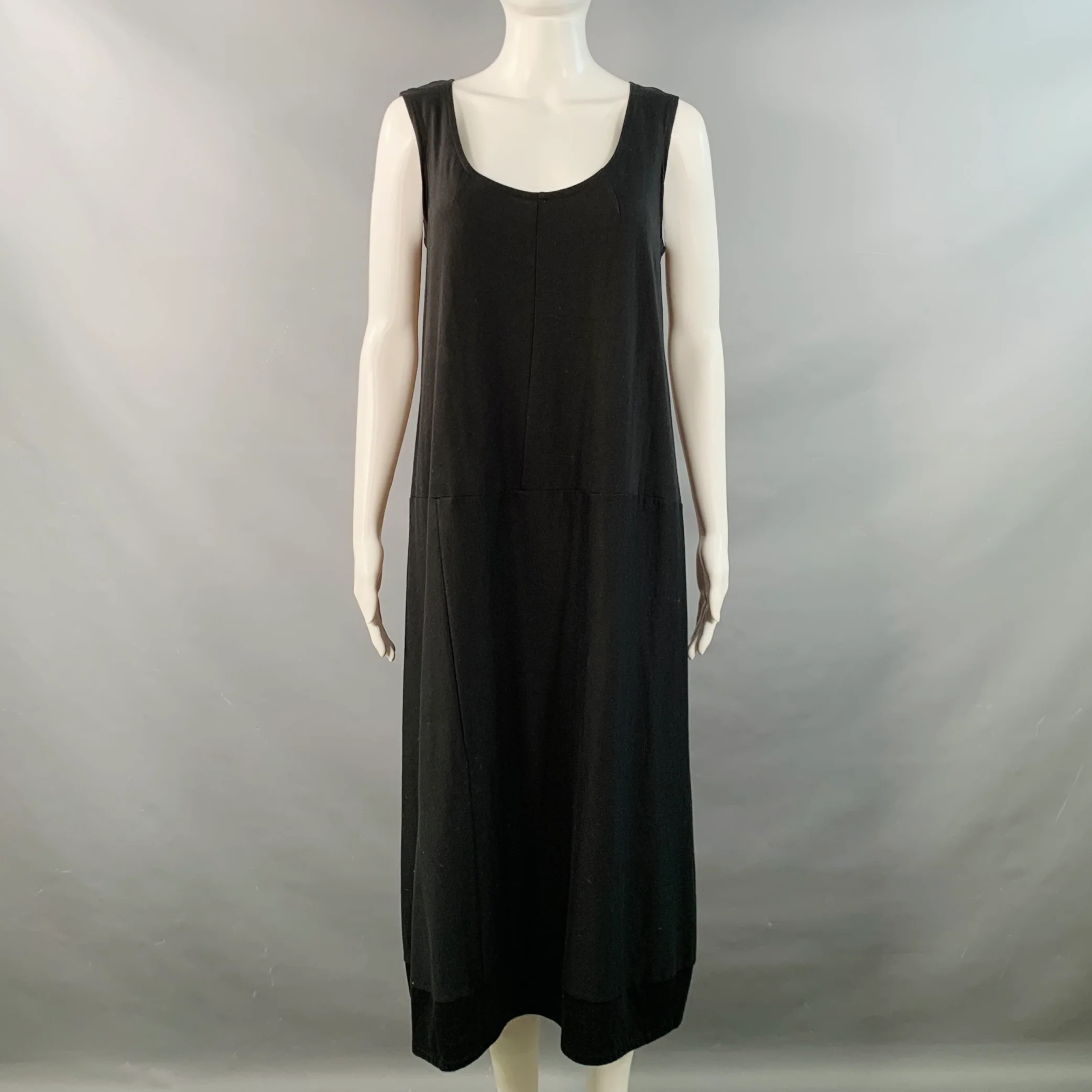 COMME des GARCONS Vintage 1992 Size M Black Cotton Tank Dress