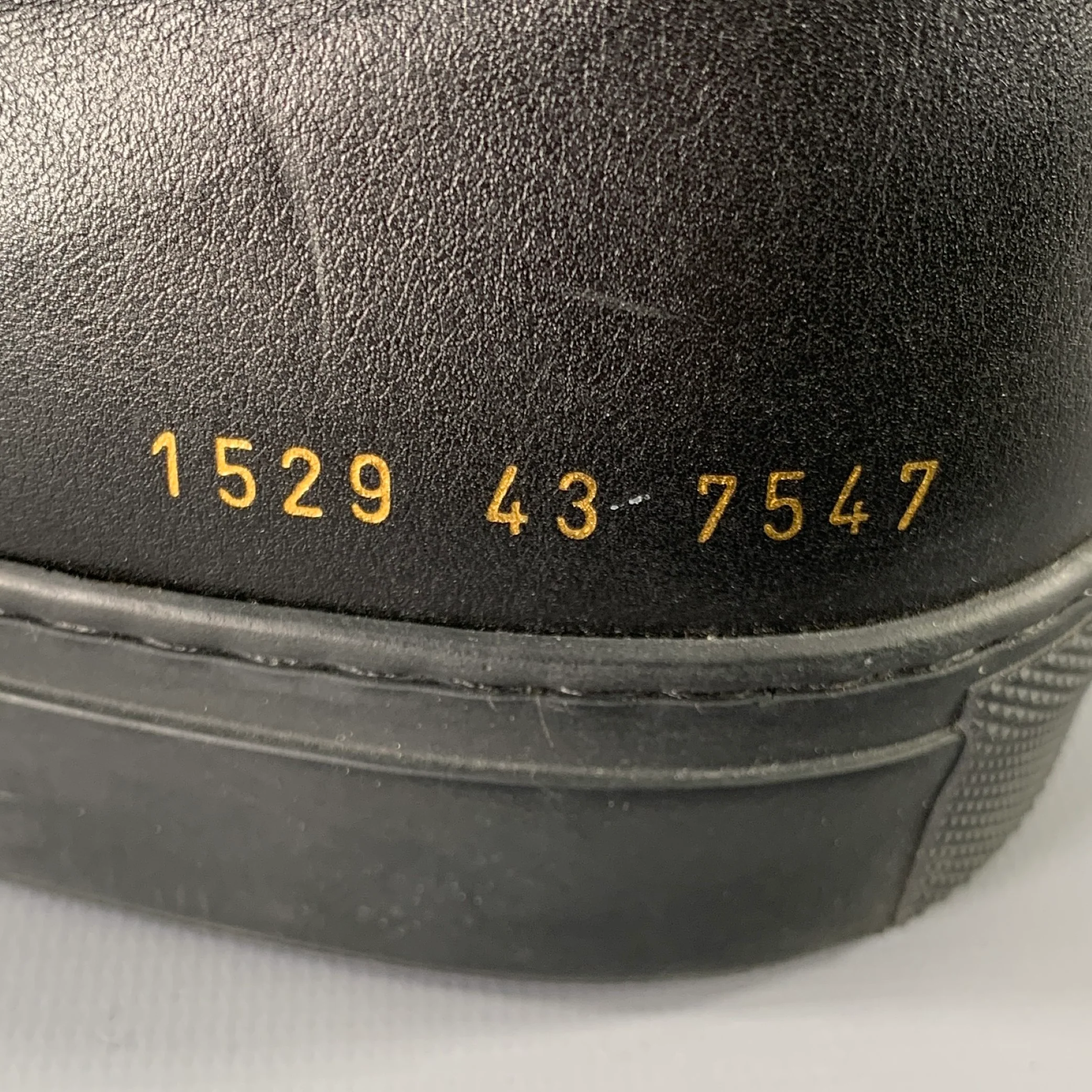 COMMON PROJECTS Size 10 Black Leather High Top Sneakers - Image 8