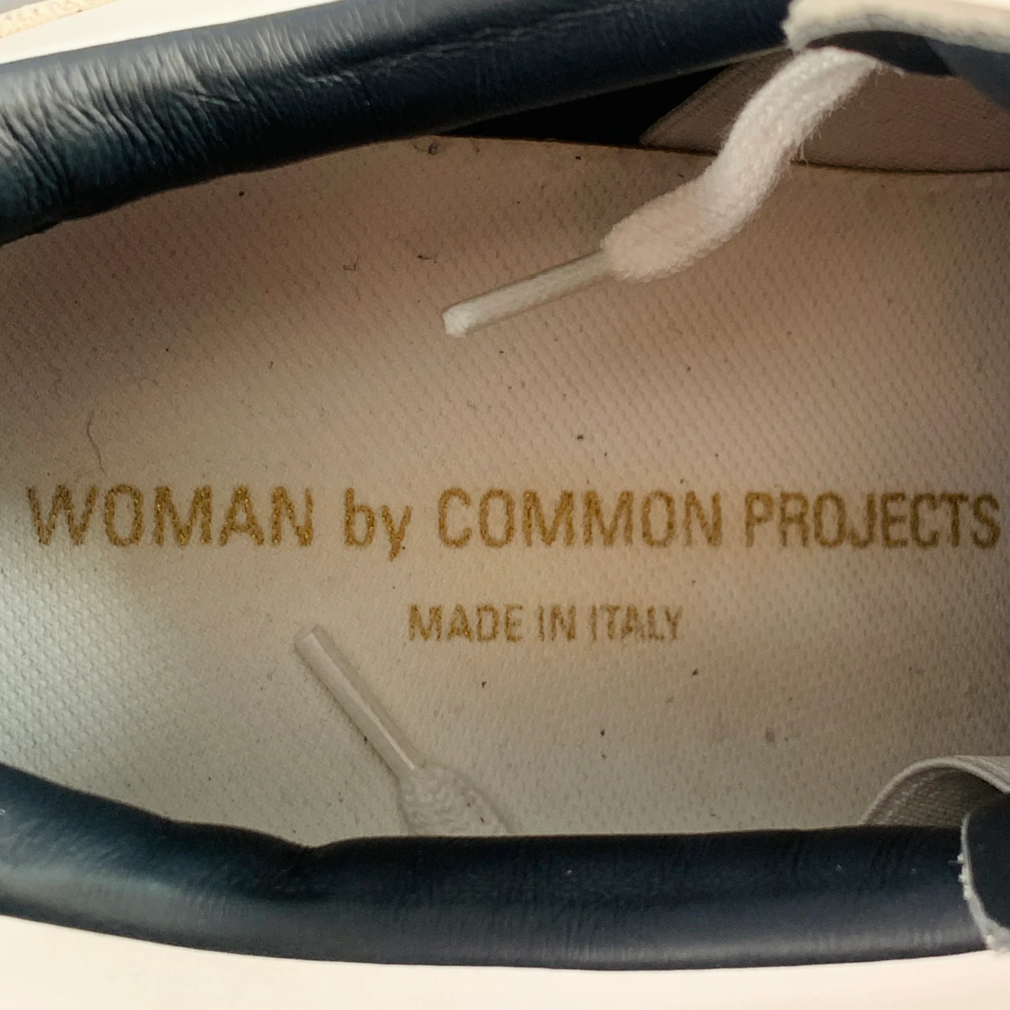 COMMON PROJECTS Size 11 White Black Leather Lace-Up Low Top Sneakers - Image 7