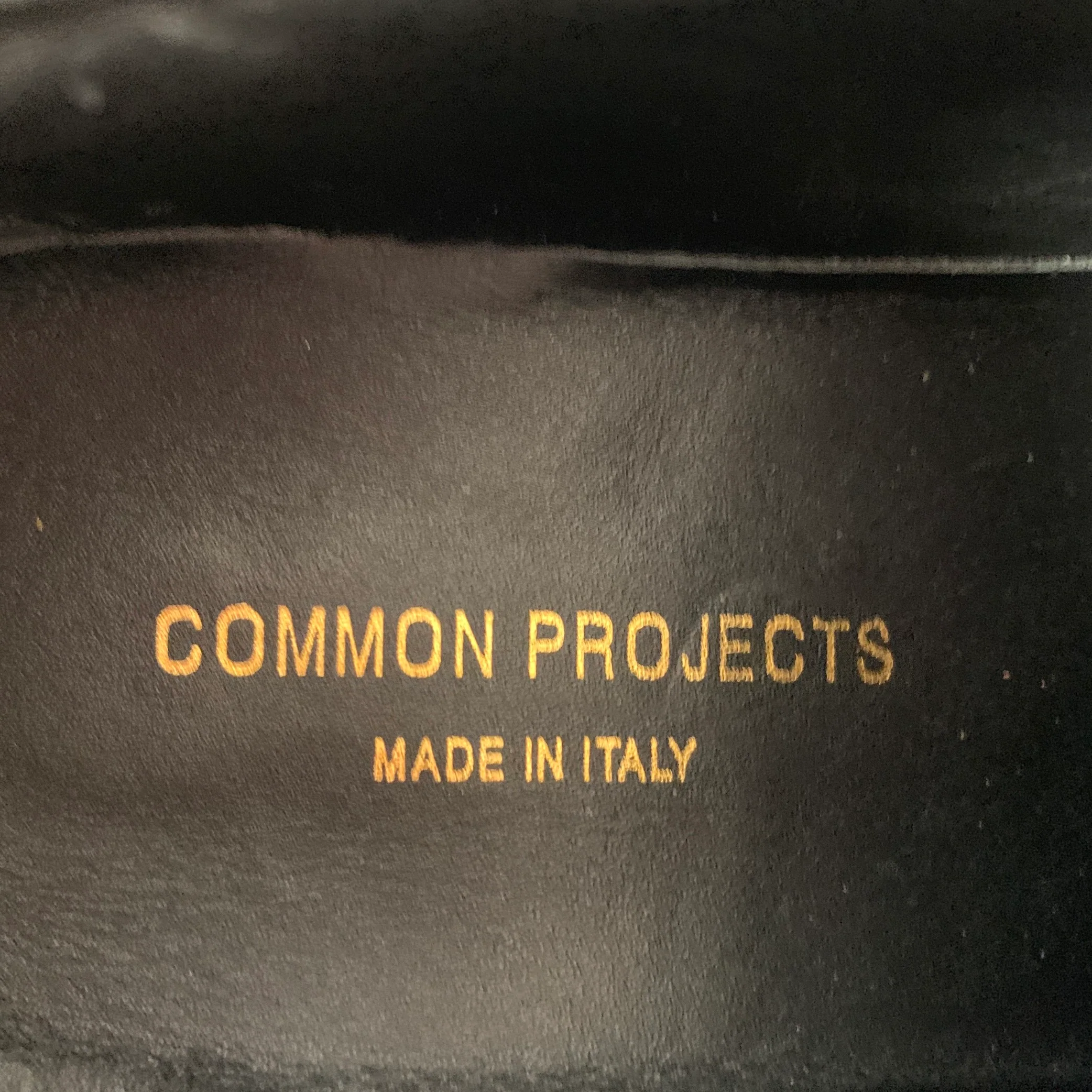 COMMON PROJECTS Size 8 Black Leather Low Top Sneakers - Image 7