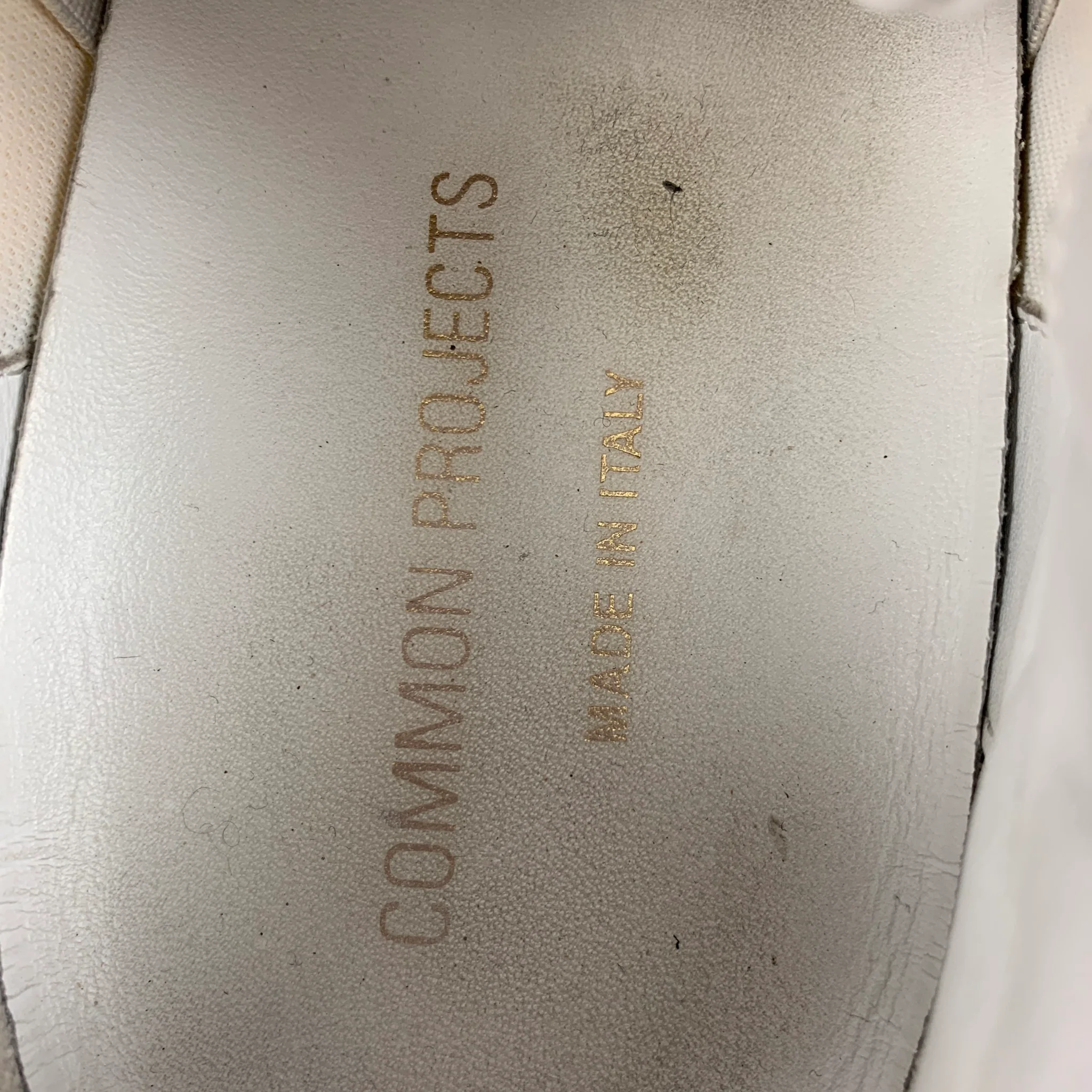 COMMON PROJECTS Size 8 White Mixed Materials Leather Low Top Sneakers - Image 7