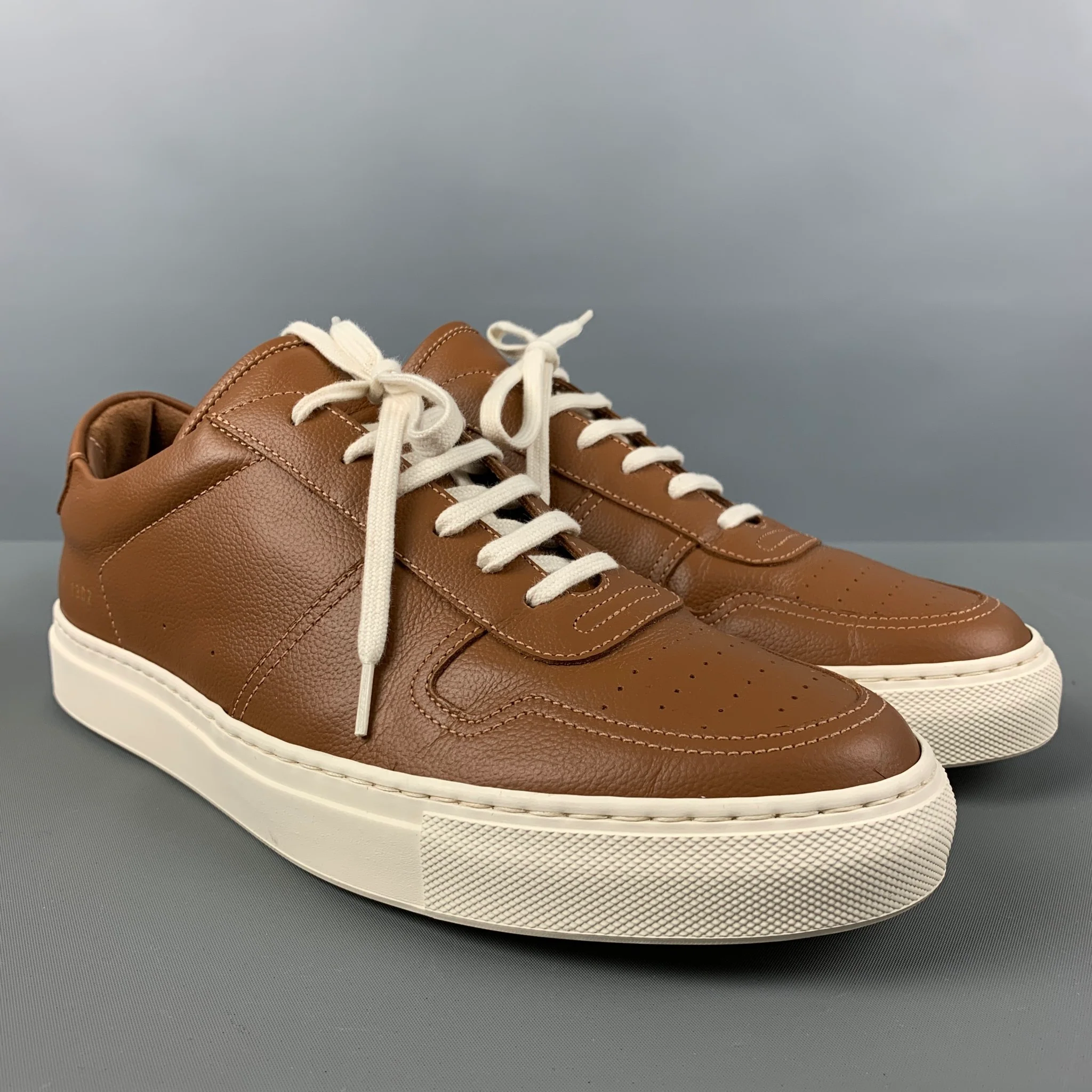 COMMON PROJECTS 'WOMAN by' Size 8 Tan Leather Low Top Sneakers