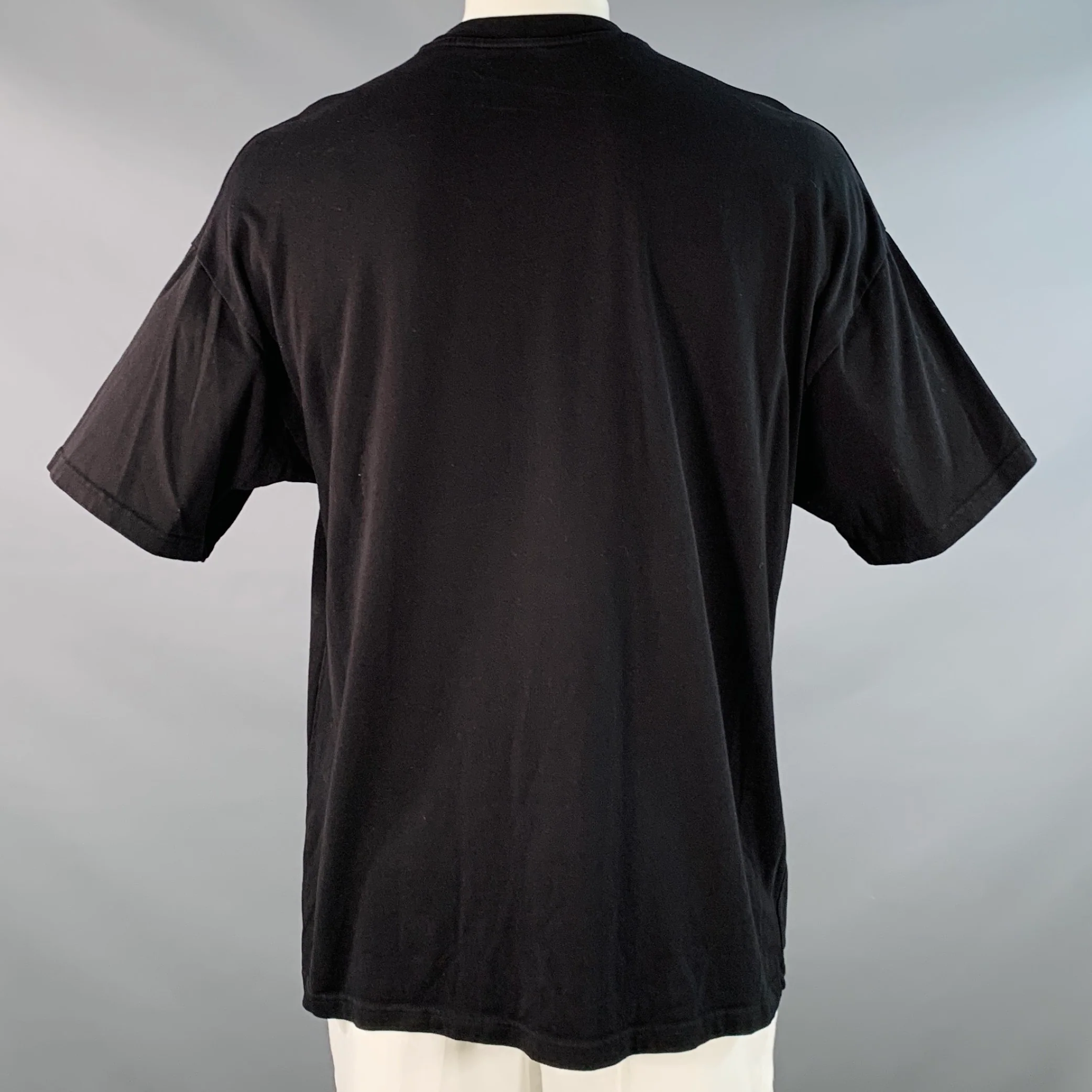 CONSPIRACY NEW YORK Size XXL Rivet Tee Black Silver Studded Cotton Crew Neck T-shirt - Image 4