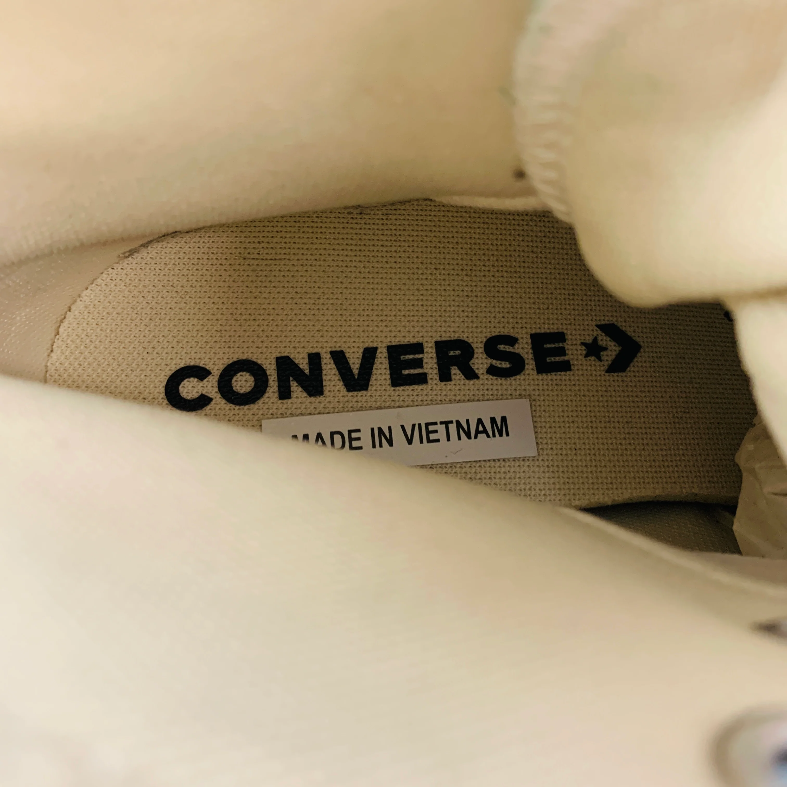 CONVERSE Size 7 White Green Canvas High Top Sneakers - Image 8