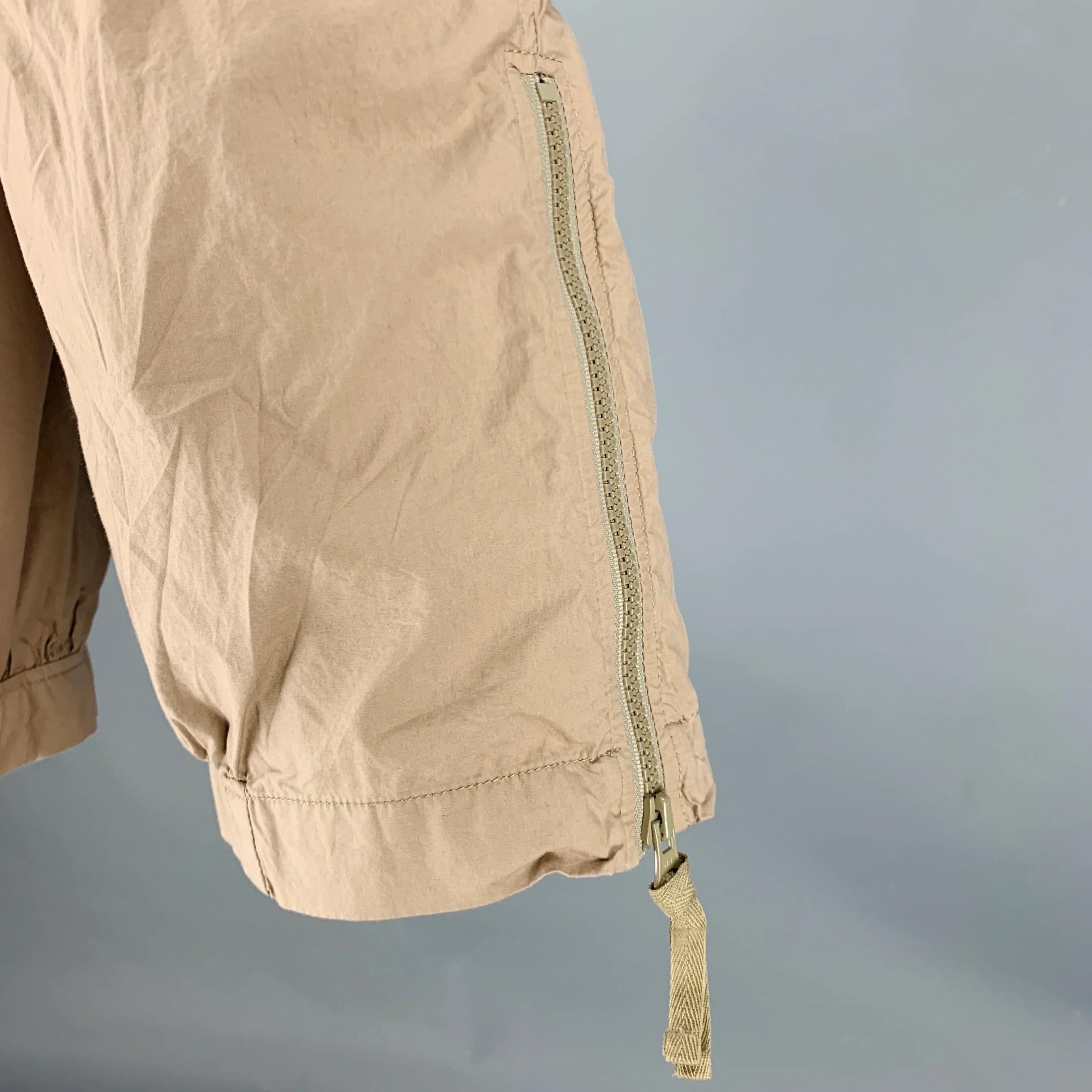 COP. COPAINE Size 6 Khaki Cotton Cropped Casual Pants - Image 3