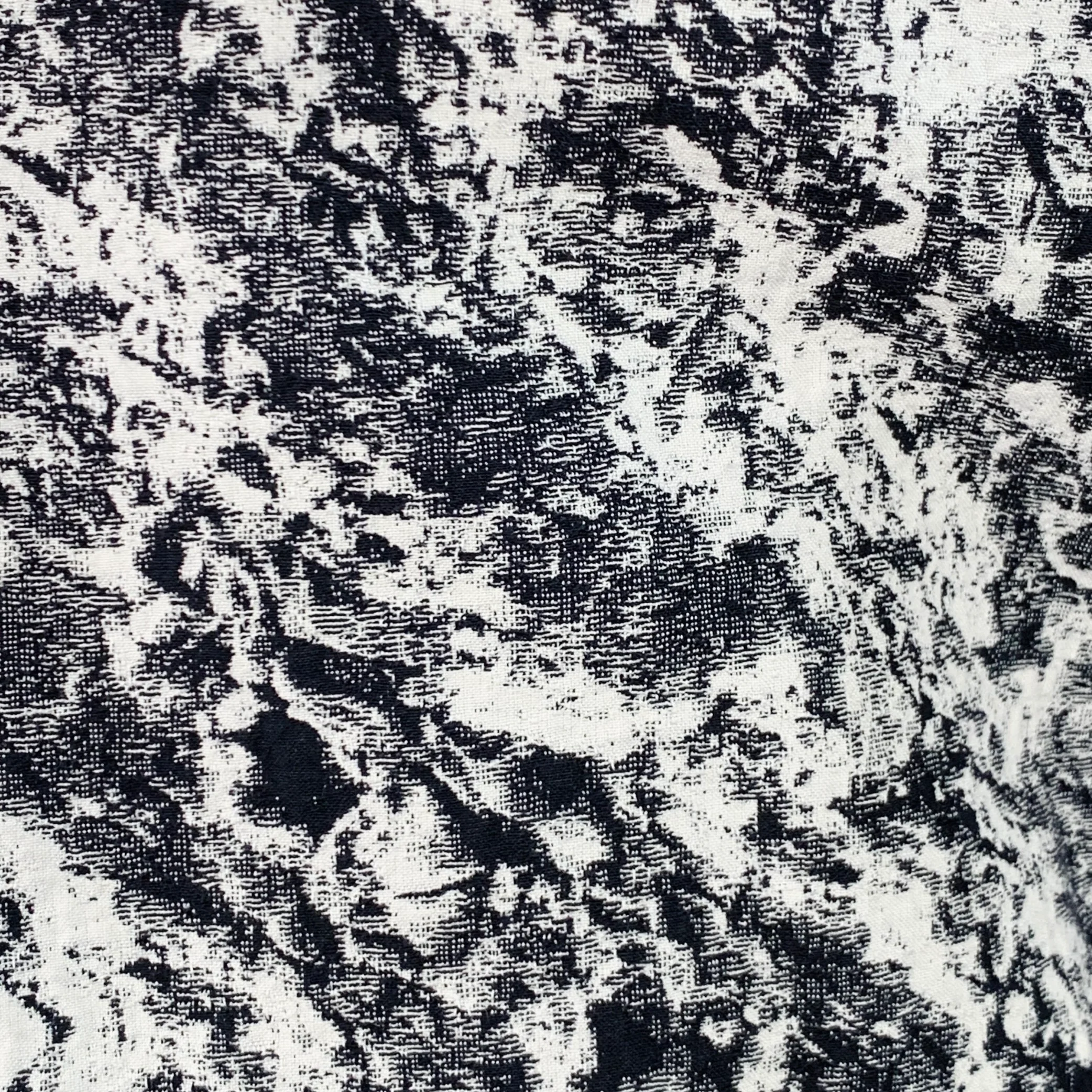 CORRIDOR Size 40 Black White Marbled Cotton Notch Lapel Sport Coat - Image 2