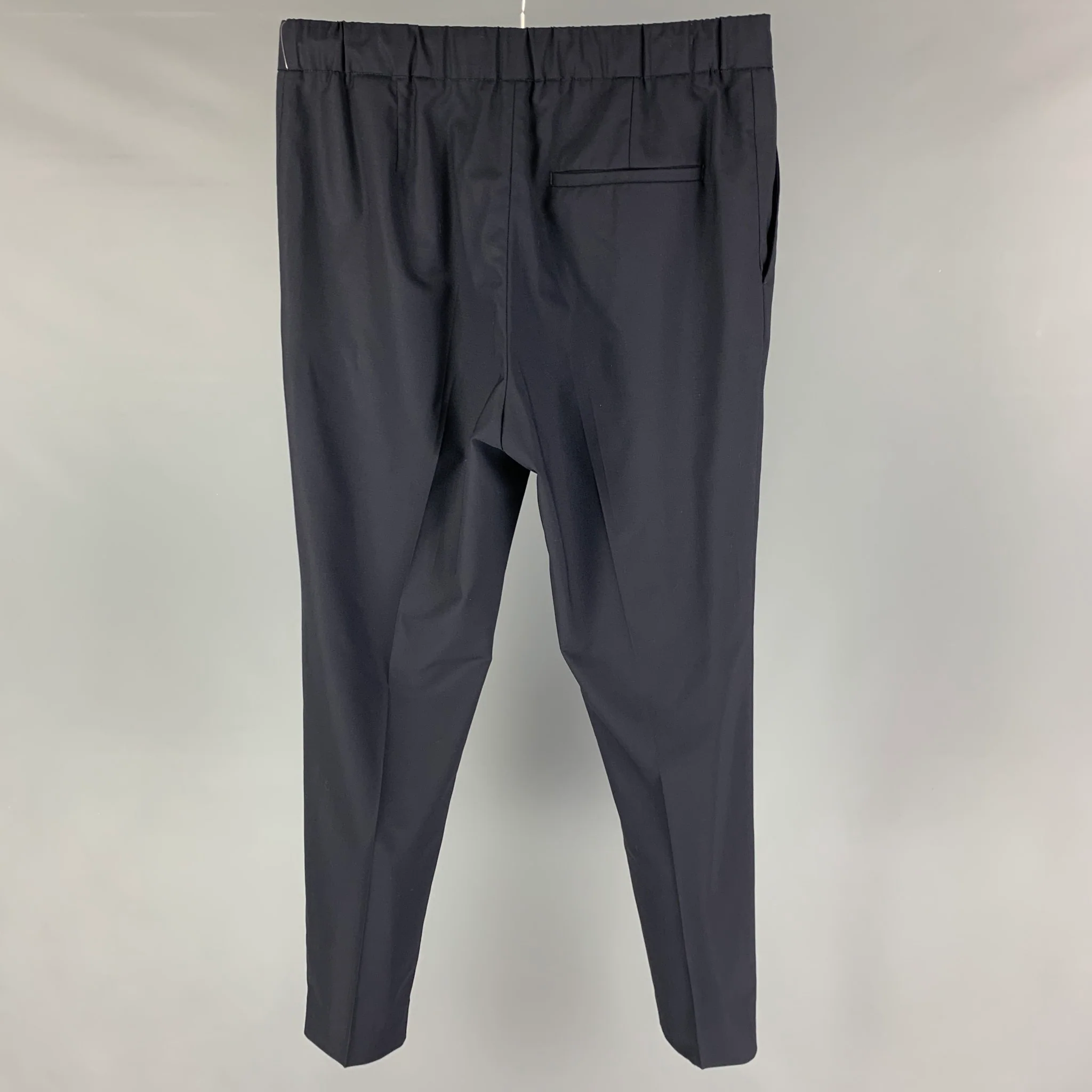 COS Size 32 Navy Wool Blend Straight Casual Pants - Image 3