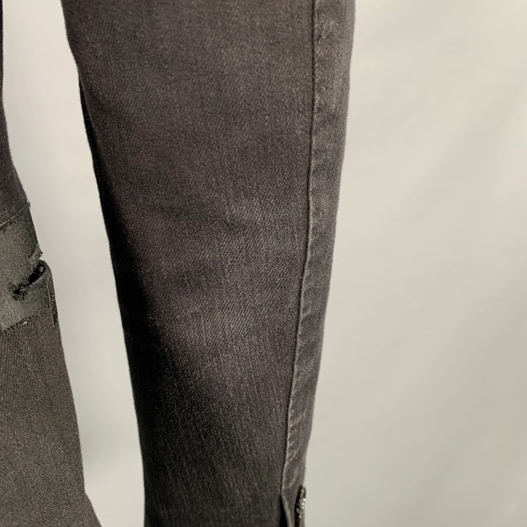 CoSTUME NATIONAL Size 36 Black Cotton Blend Peak Lapel Sport Coat - Image 6