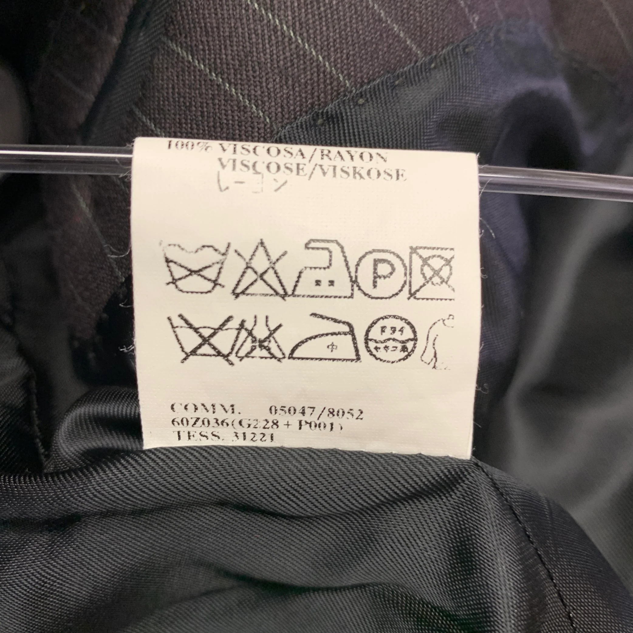 CoSTUME NATIONAL Size 38 Brown Grey Pinstripe Wool Single Button Suit - Image 12