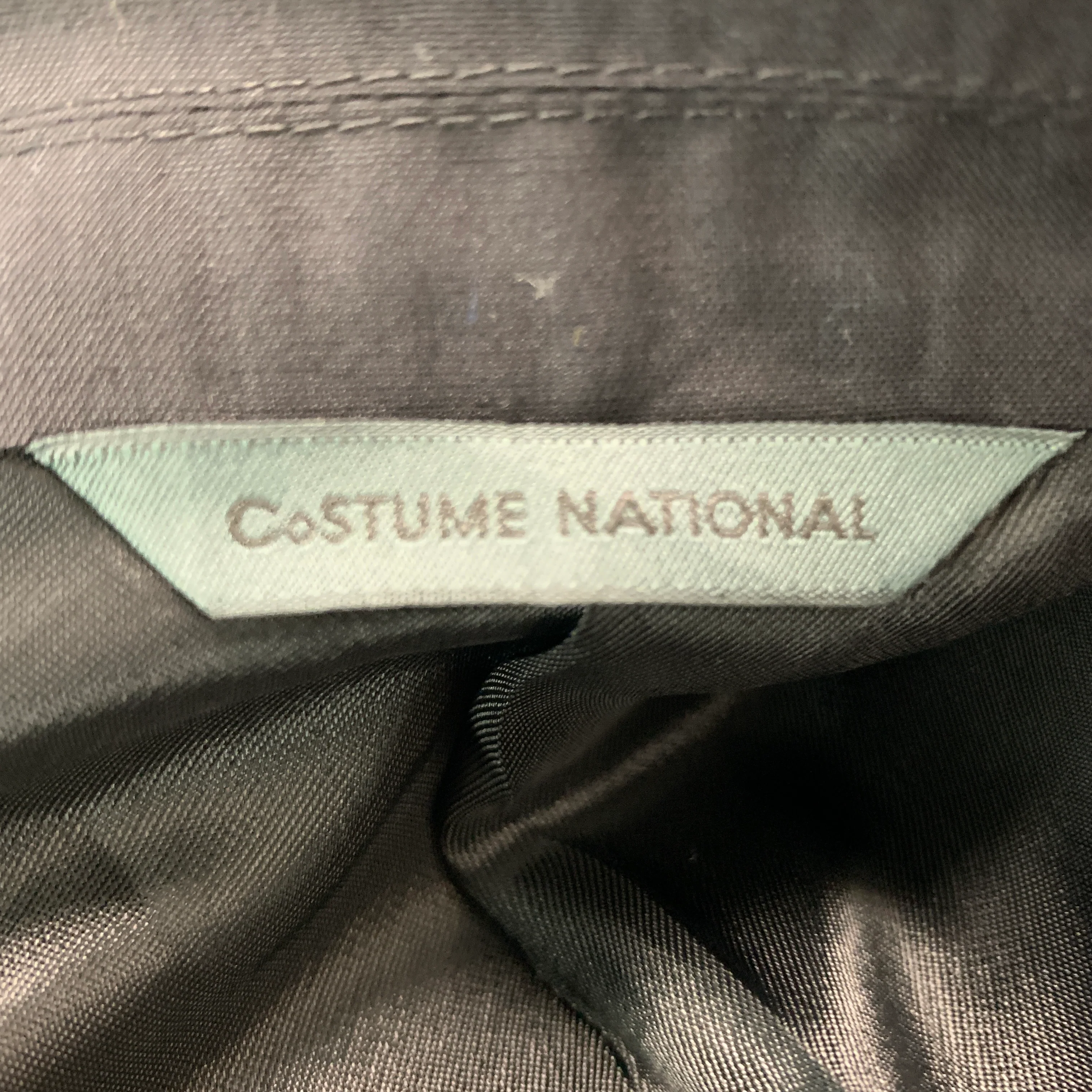 CoSTUME NATIONAL Size 40 Black Solid Wool Silk Notch Lapel Sport Coat - Image 7