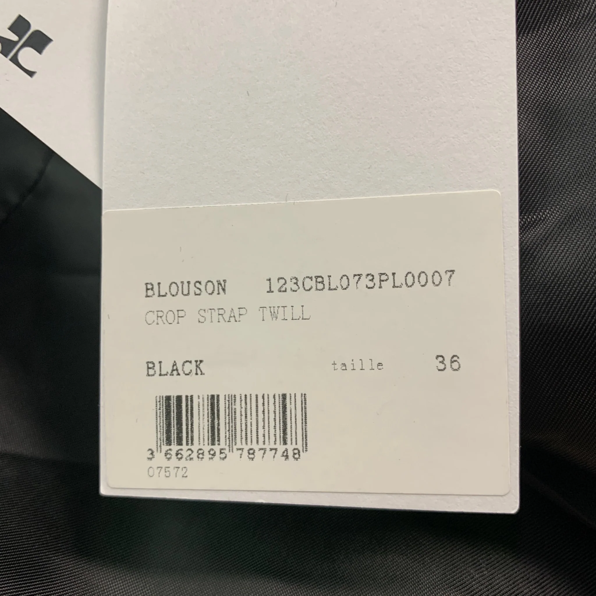 COURREGES Size 4 Black Polyester Blend Cropped Jacket - Image 7