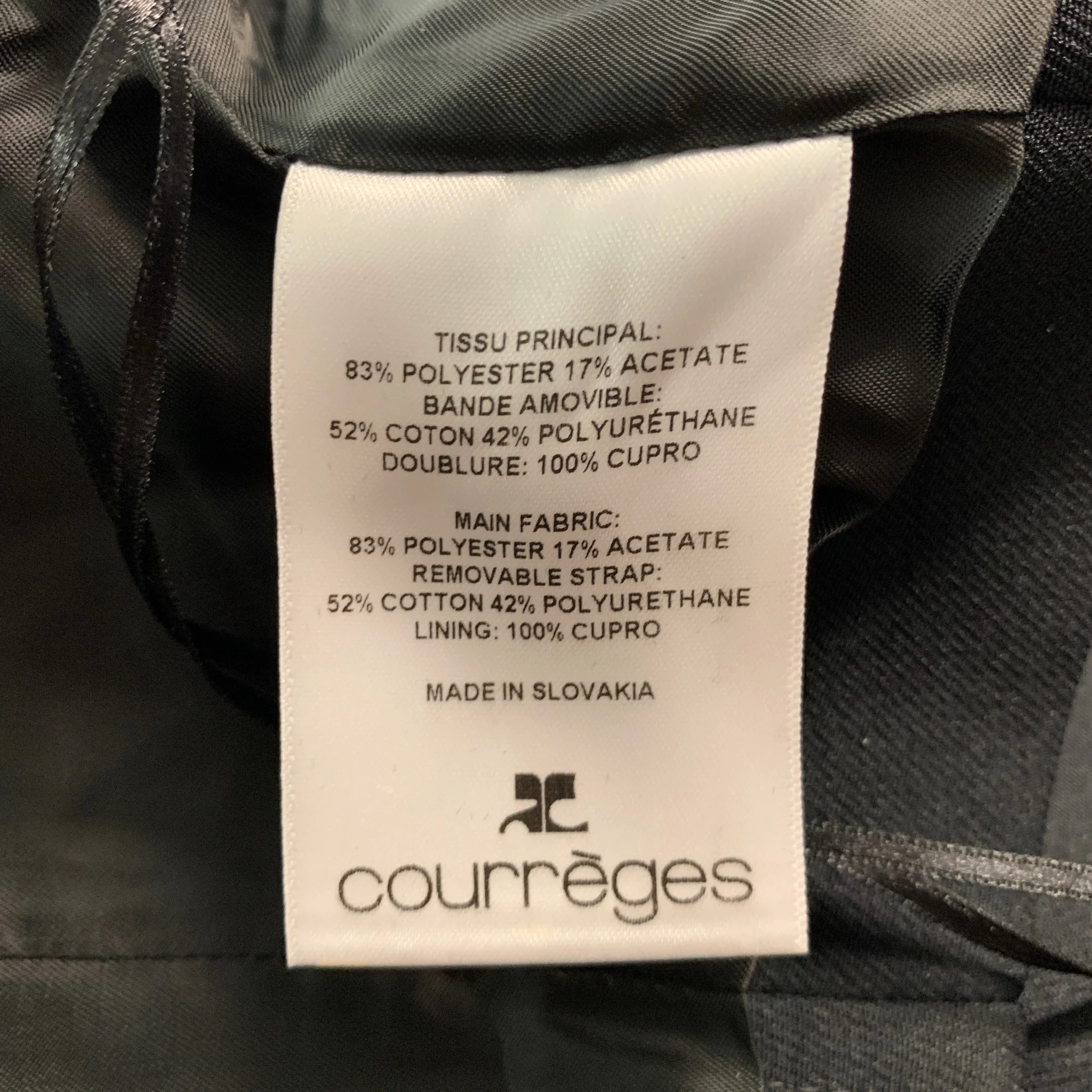 COURREGES Size 4 Black Polyester Blend Cropped Jacket - Image 8