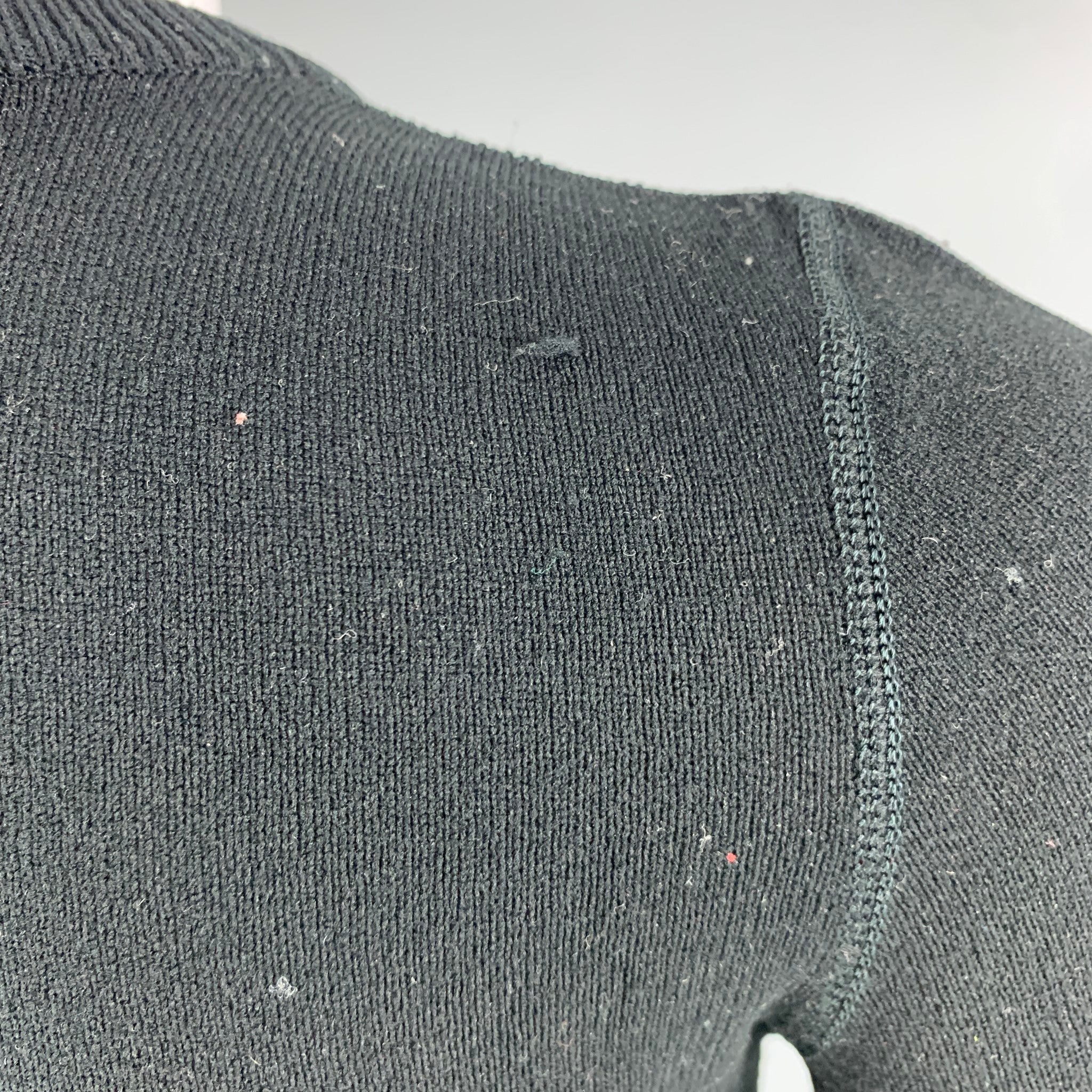 COURREGES Size S Black Polyamide Short Sleeve Dress Top - Image 6