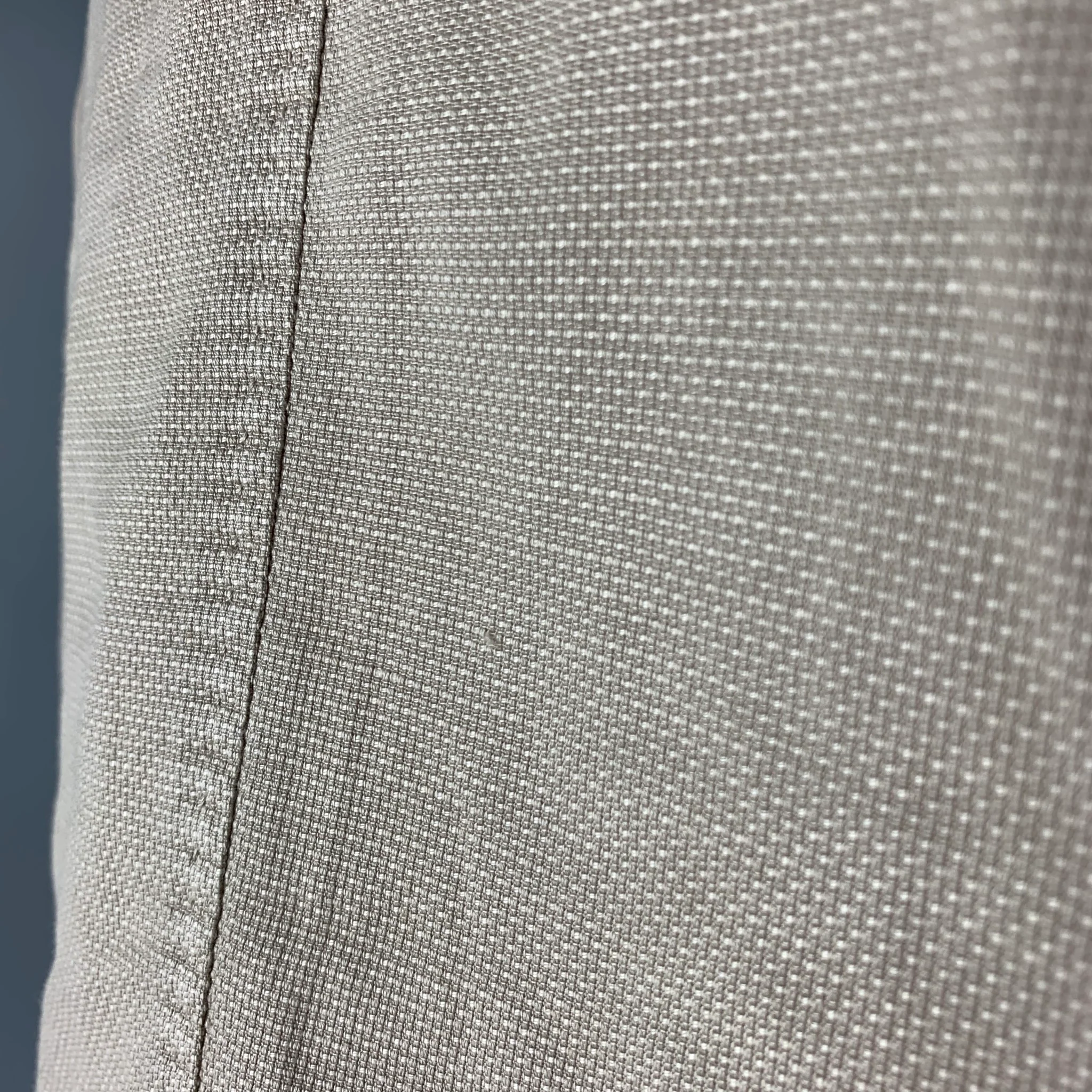 COUTURE Chest Size 38 Beige Textured Cotton Linen Single Breasted Sport Coat - Image 5
