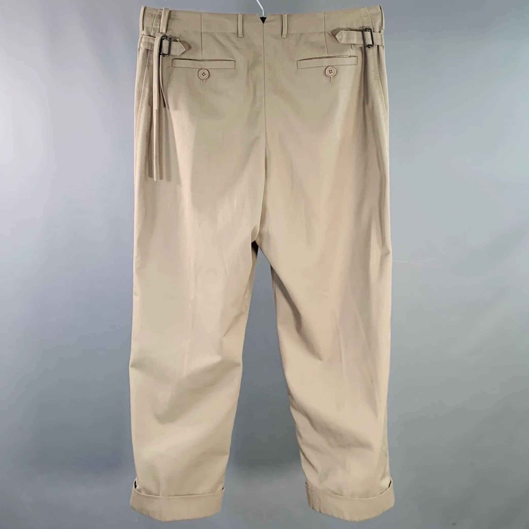 CRAIG GREEN Size L Beige Polyester Cotton Twill Straight Casual Pants - Image 2