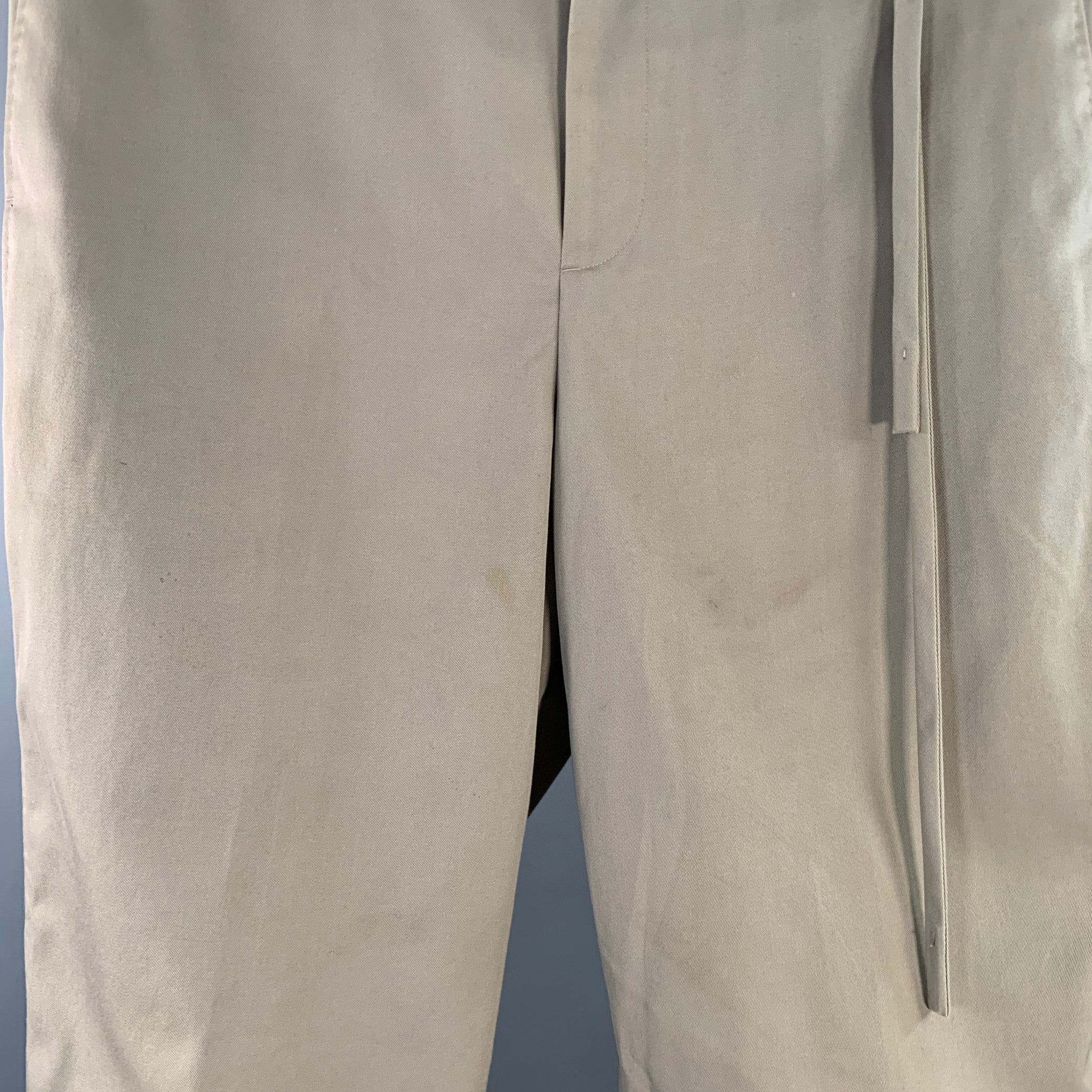 CRAIG GREEN Size L Beige Polyester Cotton Twill Straight Casual Pants - Image 3