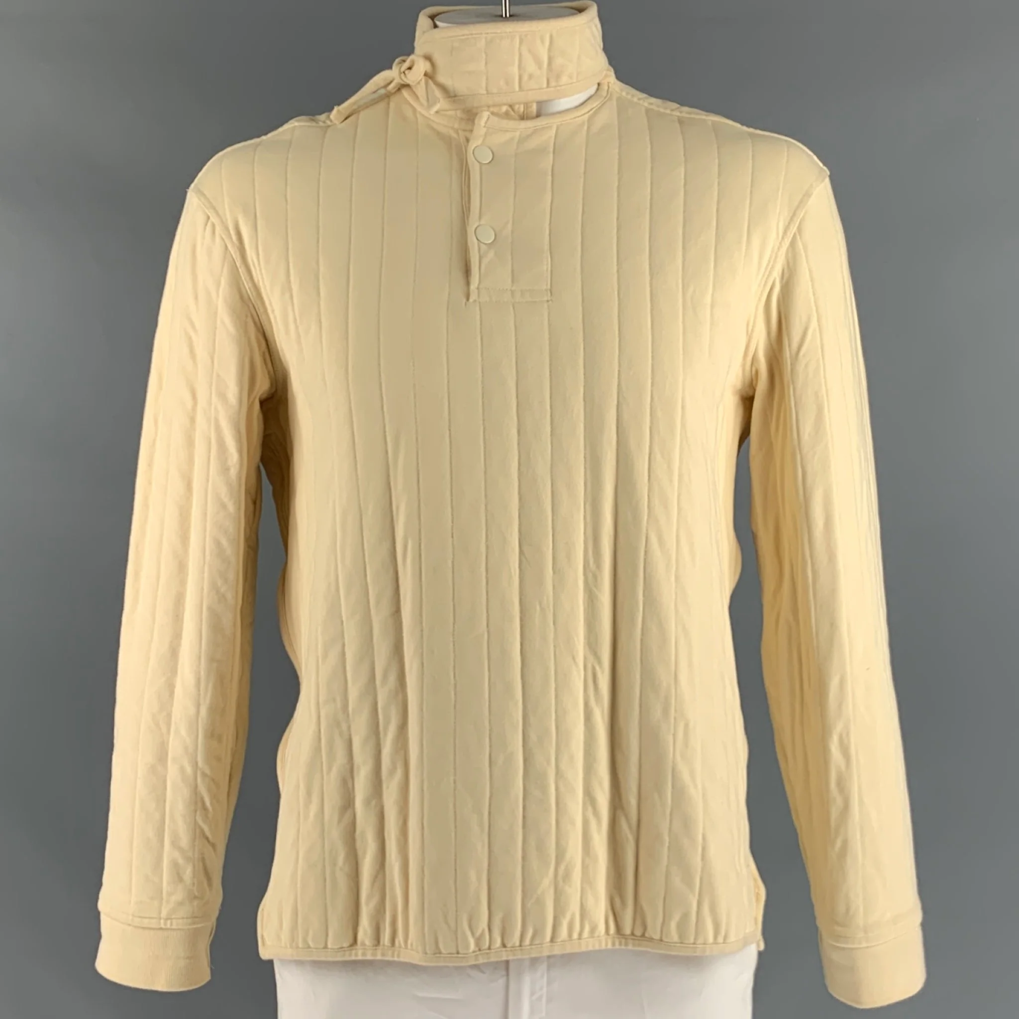 CRAIG GREEN Size L Cream Quilted Cotton Elastane Jacket