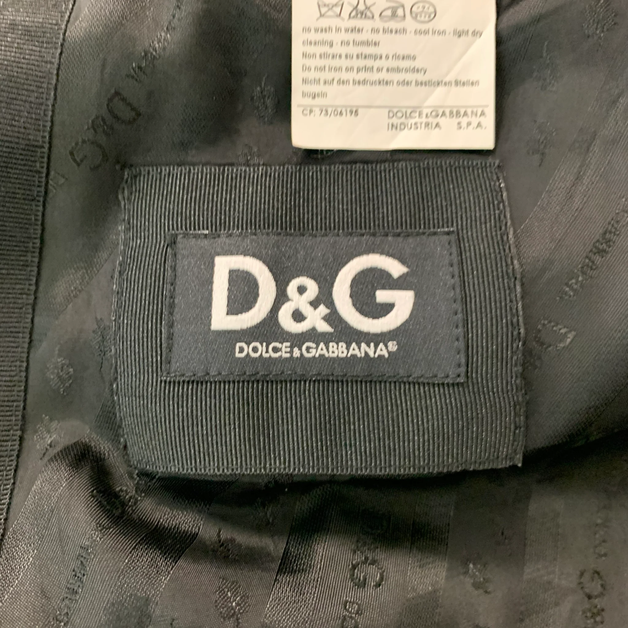 D&G by DOLCE & GABBANA Size 46 Black Window Pane Wool Viscose Blend Suit - Image 10
