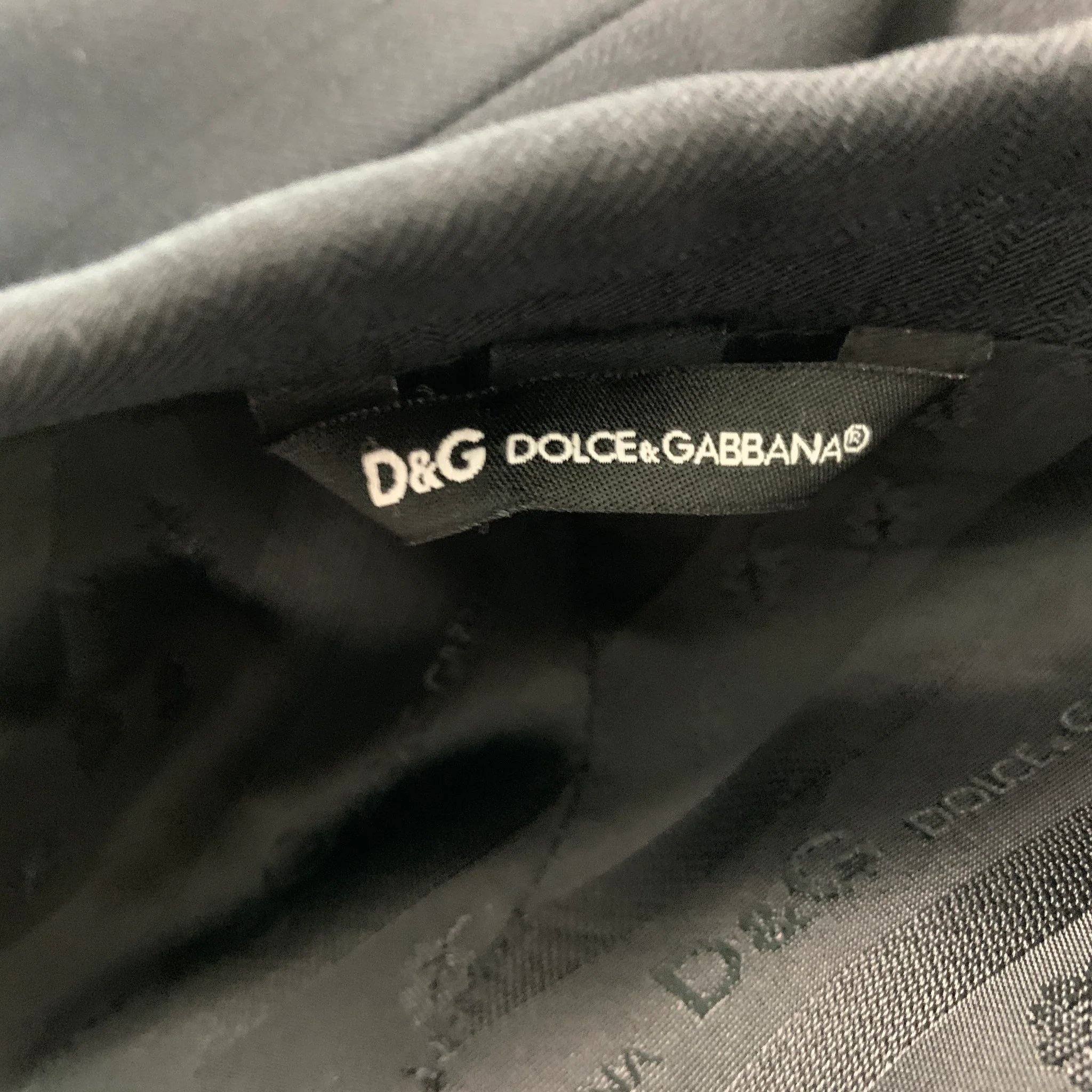 D&G by DOLCE & GABBANA Size 46 Black Window Pane Wool Viscose Blend Suit - Image 11