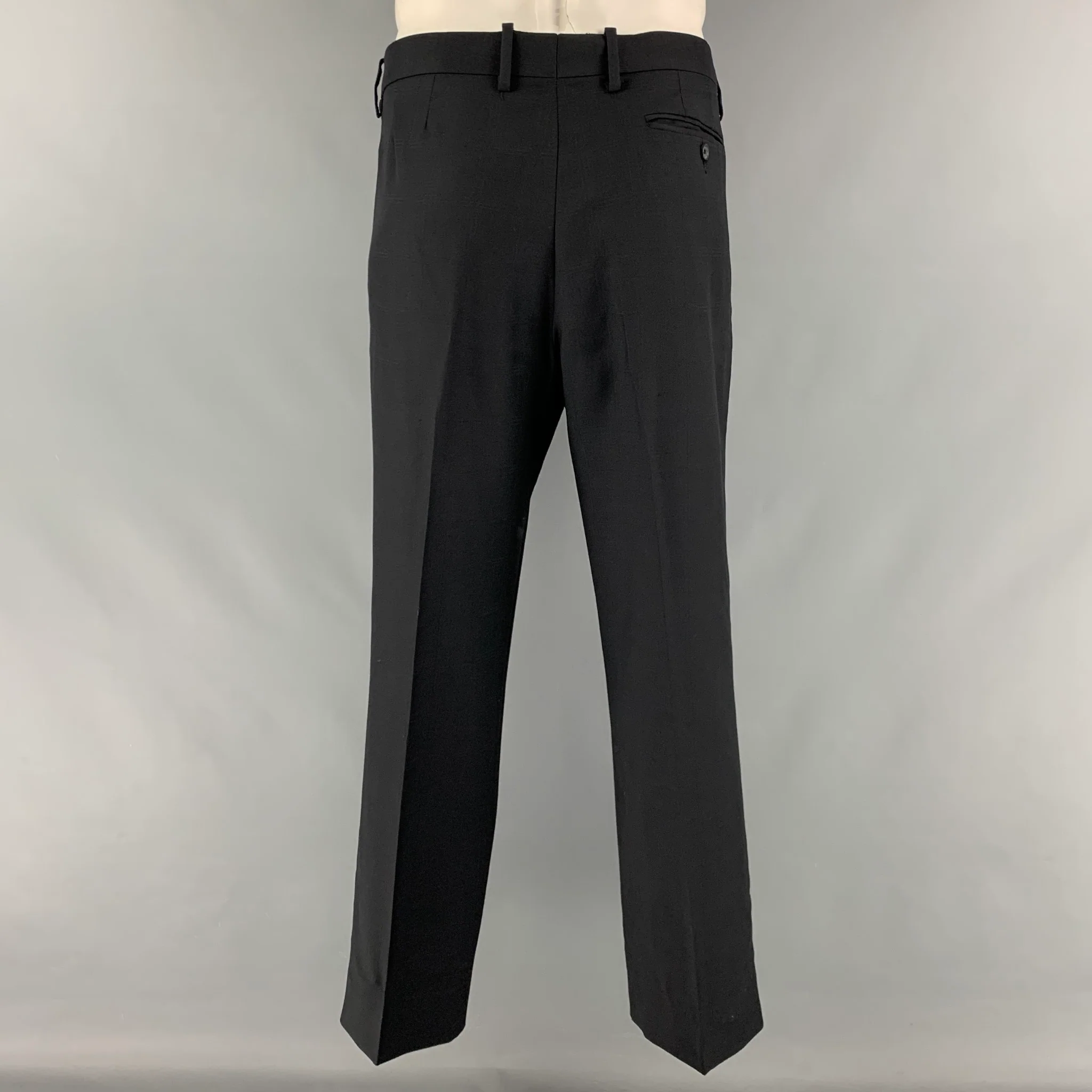 D&G by DOLCE & GABBANA Size 46 Black Window Pane Wool Viscose Blend Suit - Image 6