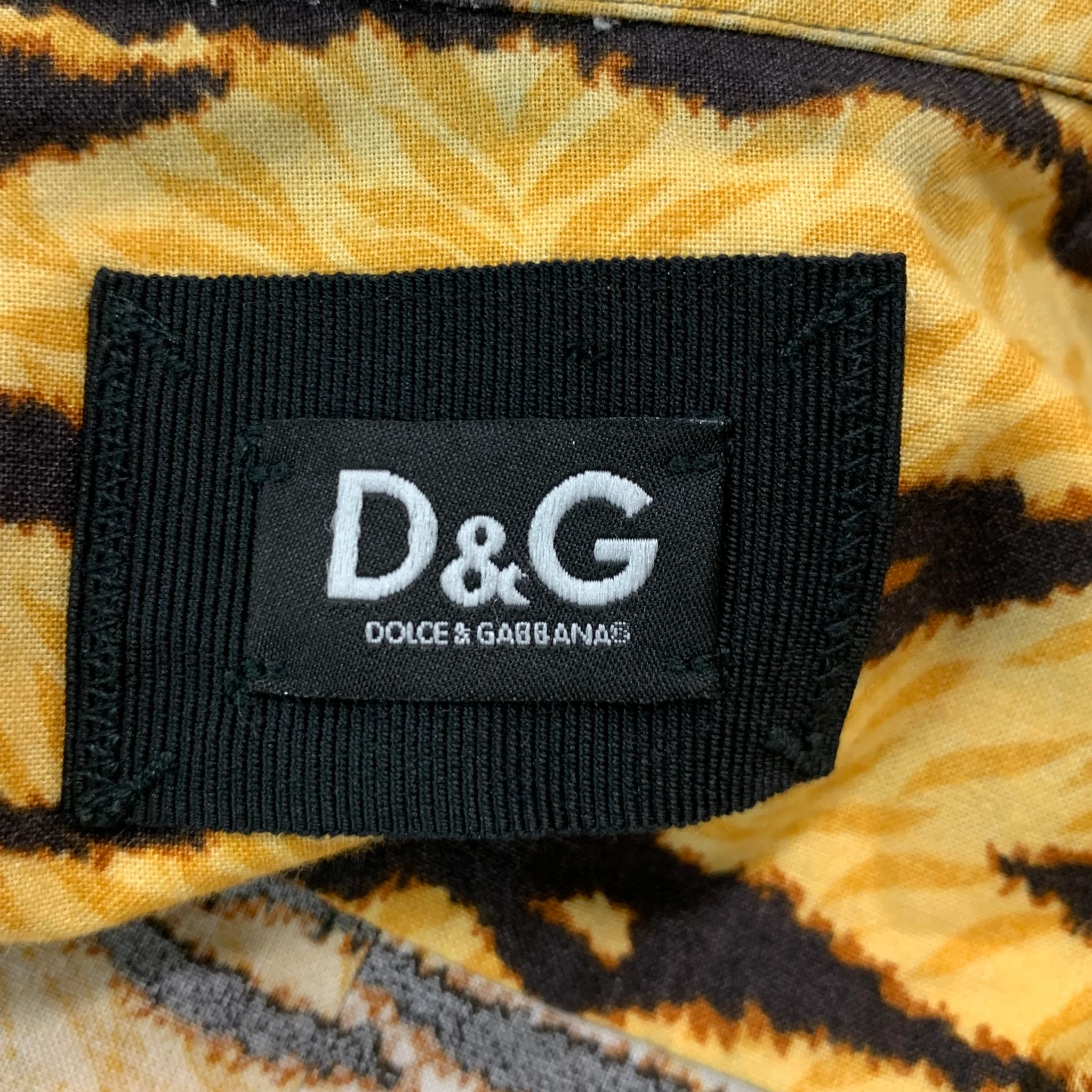 D&G by DOLCE & GABBANA Size XS Brown Gold Cotton Blend Skirt Sets - Image 7