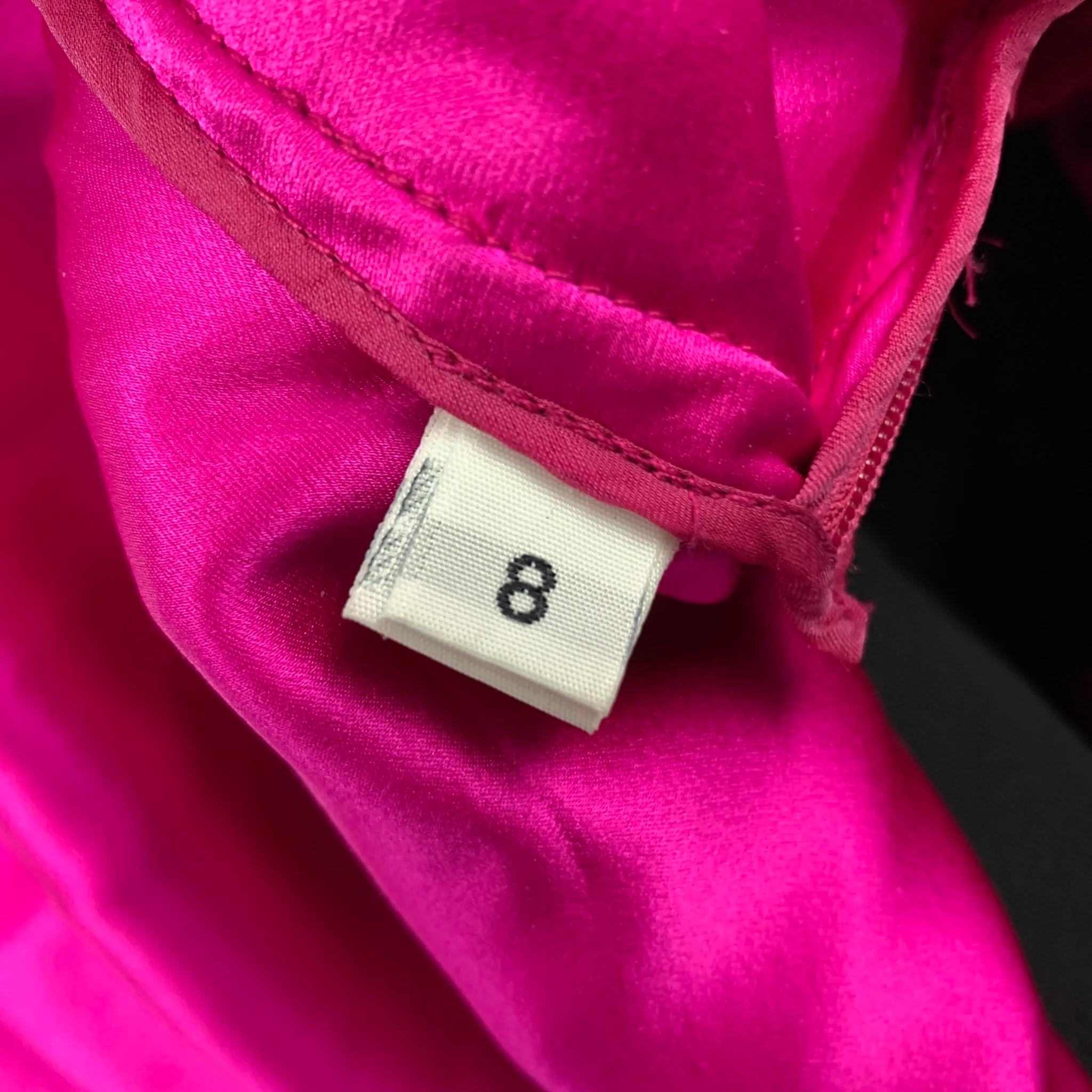 DANES Size 8 Fuchsia Silk Strapless A-line Gown Dress - Image 4