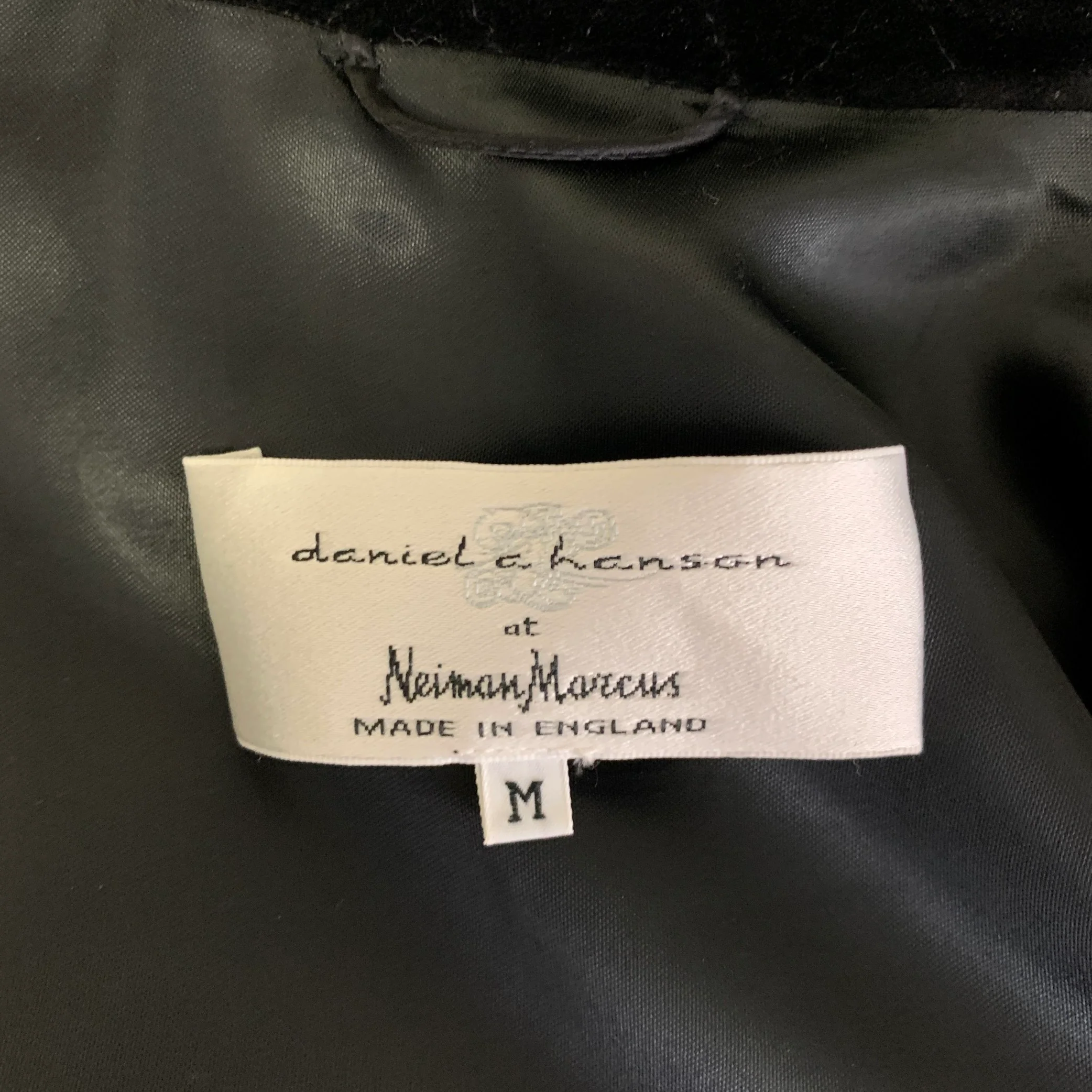DANIEL A HANSON Size M Black Mixed Patterns Cotton Smoking Robe - Image 4
