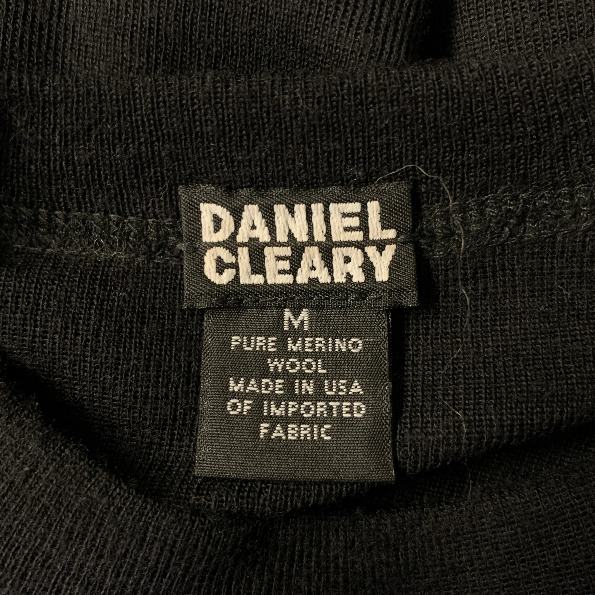 DANIEL CLEARY Size M Black Knit Wool T-shirt - Image 5