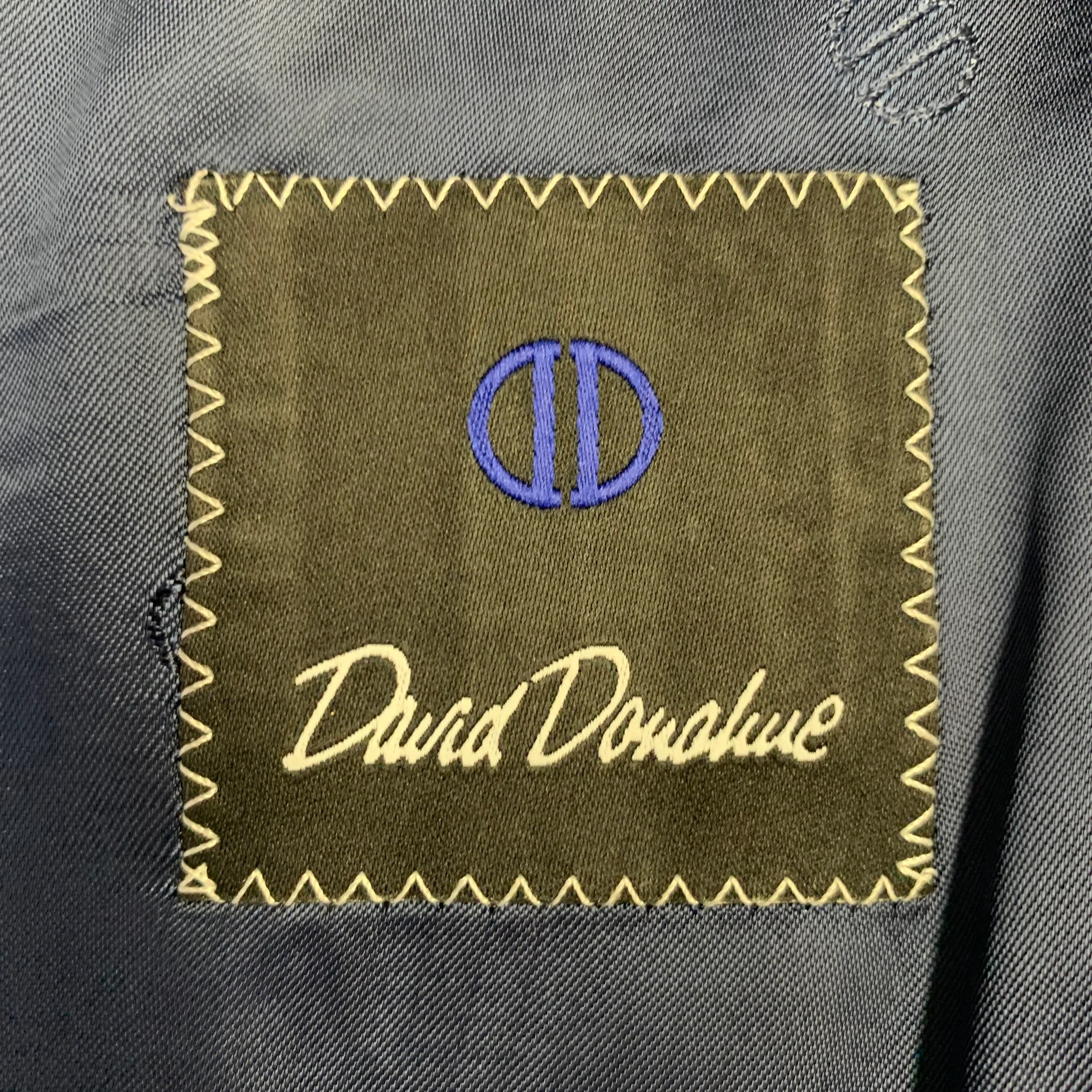 DAVID DONAHUE Size 48 Roarke Black Wool Notch Lapel Tuxedo - Image 7