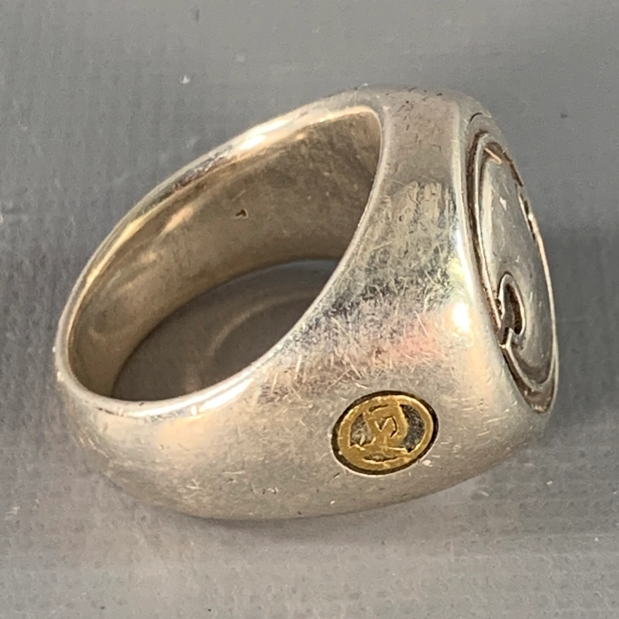 DAVID YURMAN Ring Size 10 Sterling Silver Signet Ring - Image 2