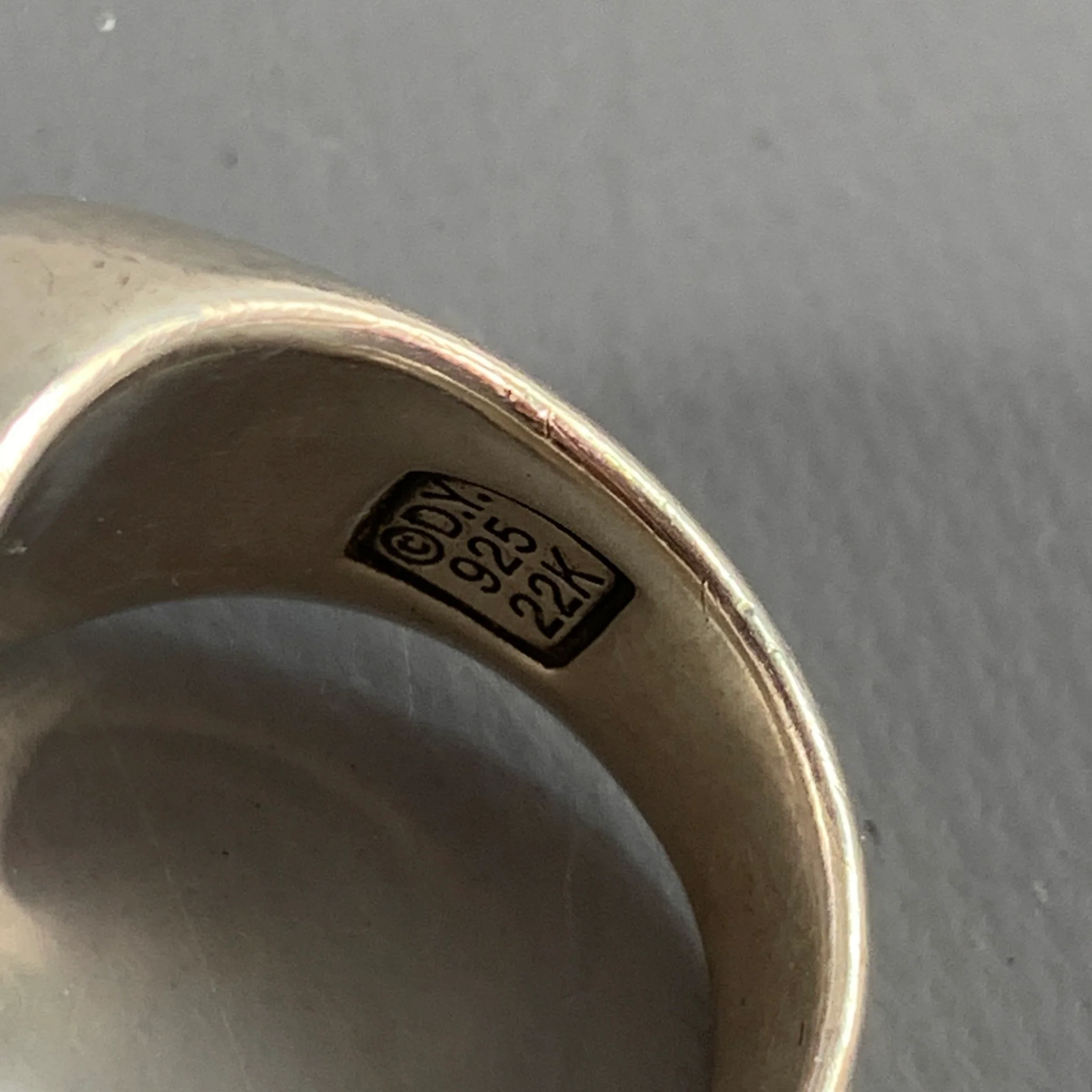 DAVID YURMAN Ring Size 10 Sterling Silver Signet Ring - Image 3