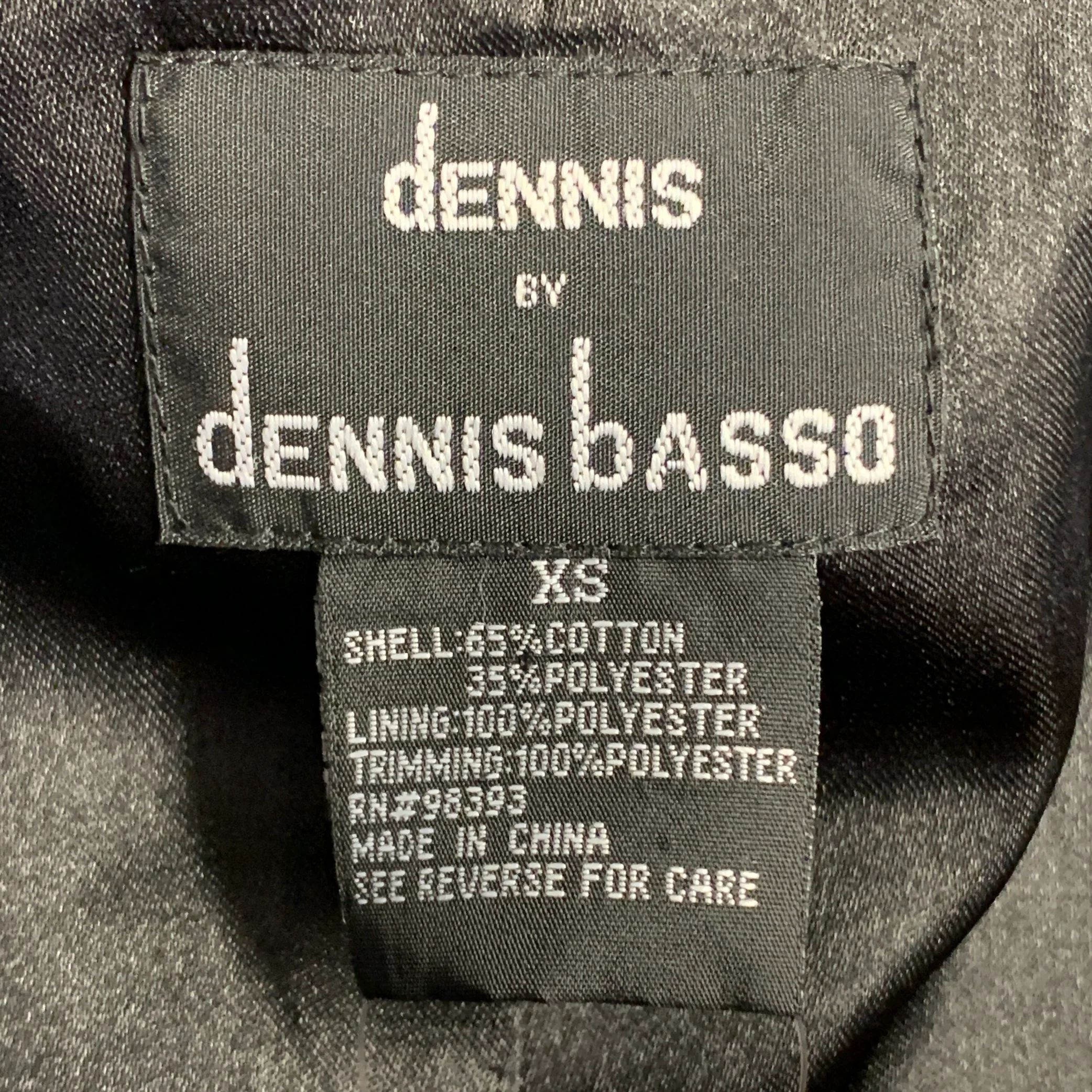 DENNIS BASSO Size XS Black White Cotton Blend Contrast Stitch Belted Coat - Image 5