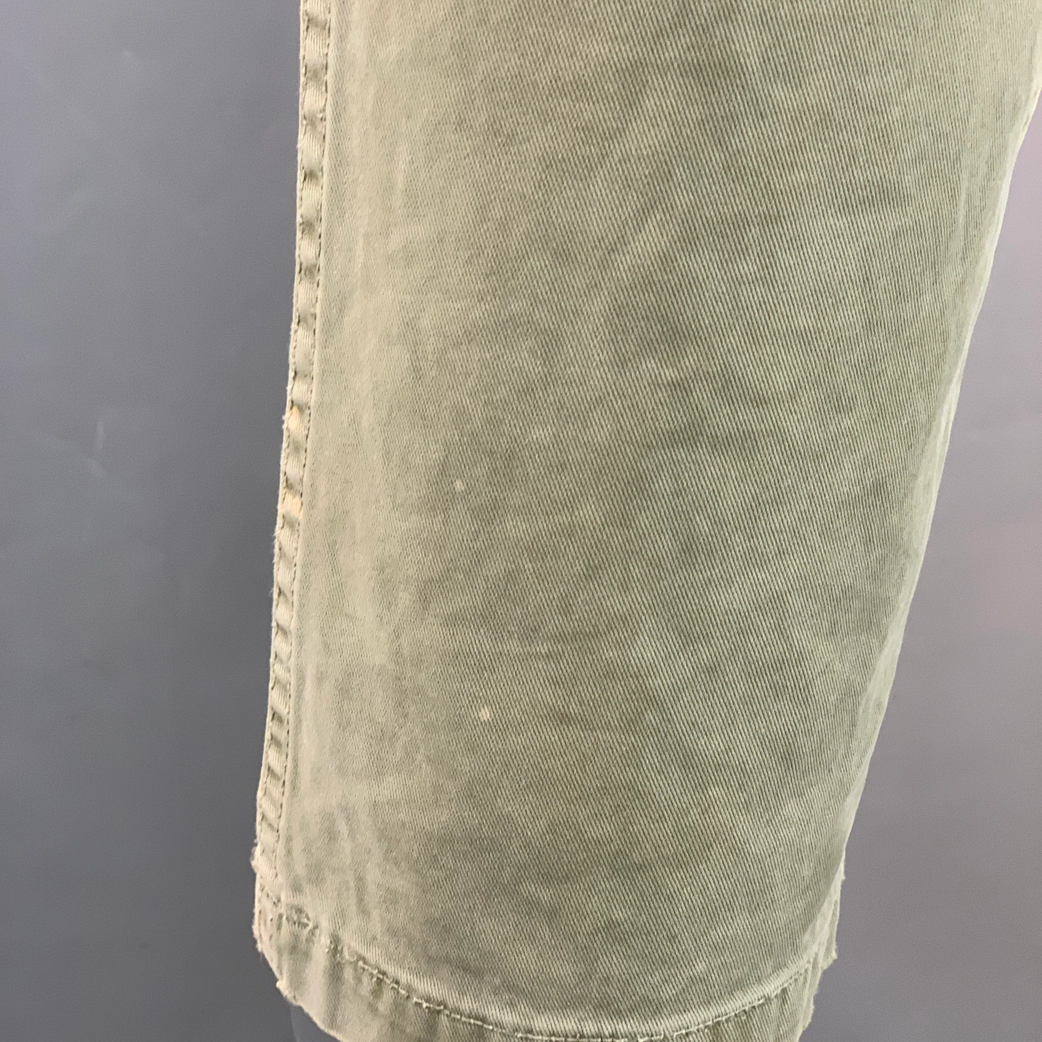DEPARTMENT FIVE Size 34 Olive Cotton Cargo Jeans - Image 6