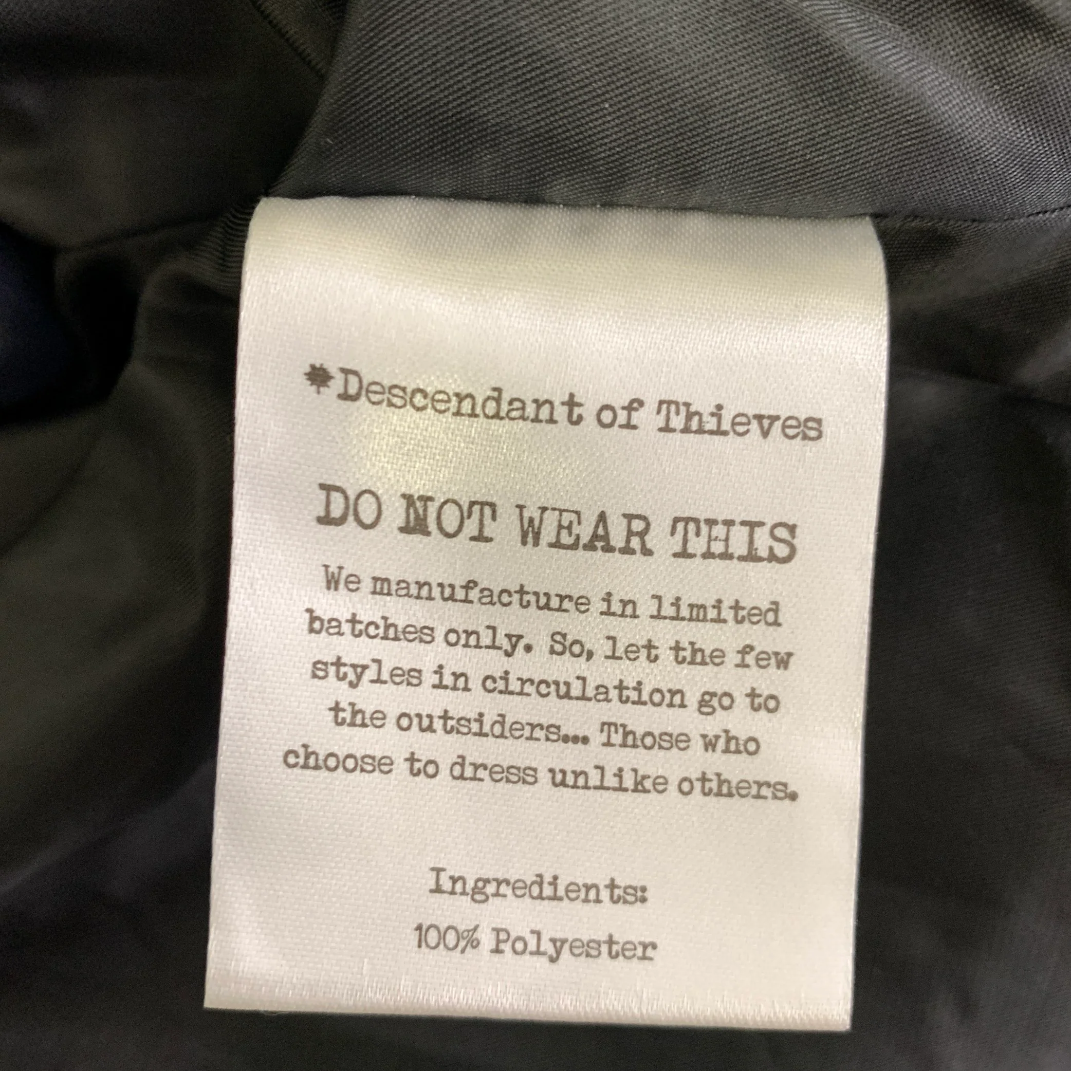 DESCENDANT OF THIEVES Size L Black Green Beige Jacquard Polyester Chore Jacket - Image 9