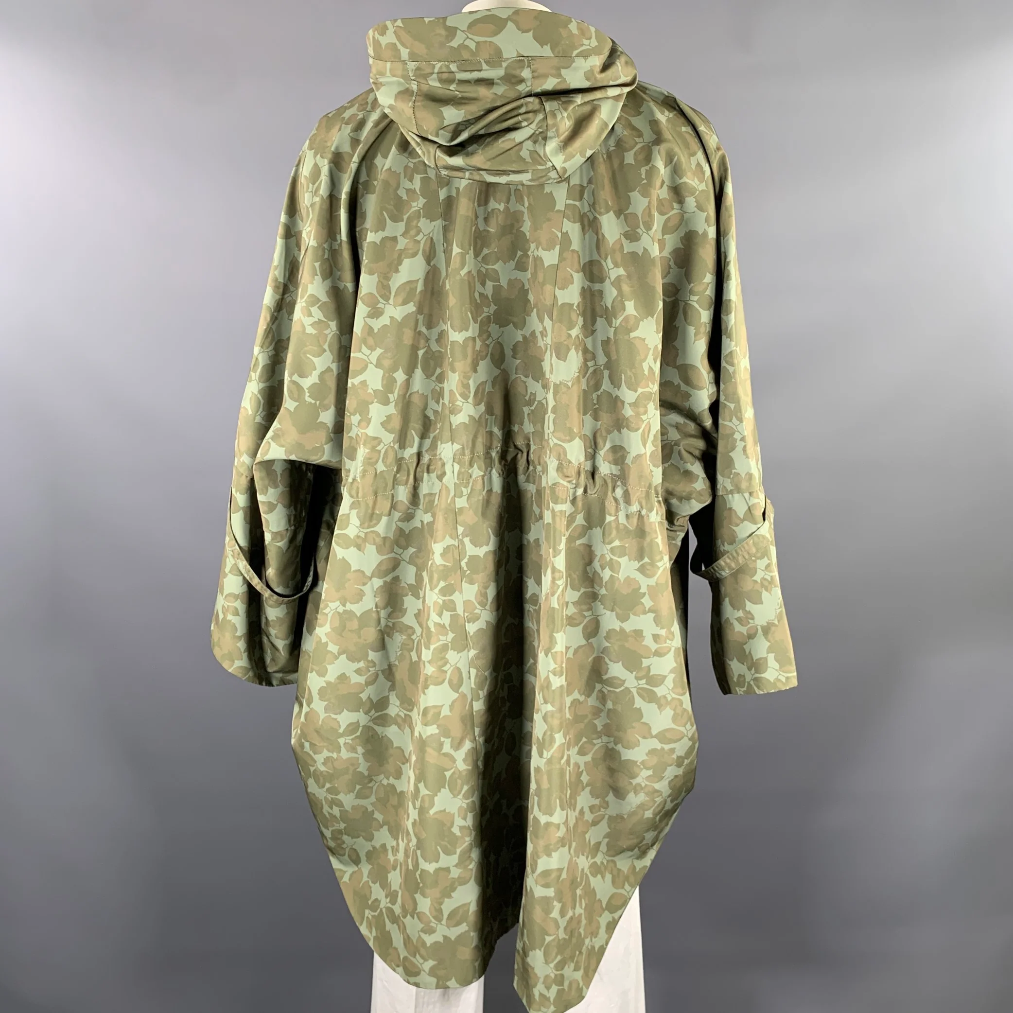 DESCENDANT OF THIEVES Size XXL Green Leaves Polyester Jacket - Image 4