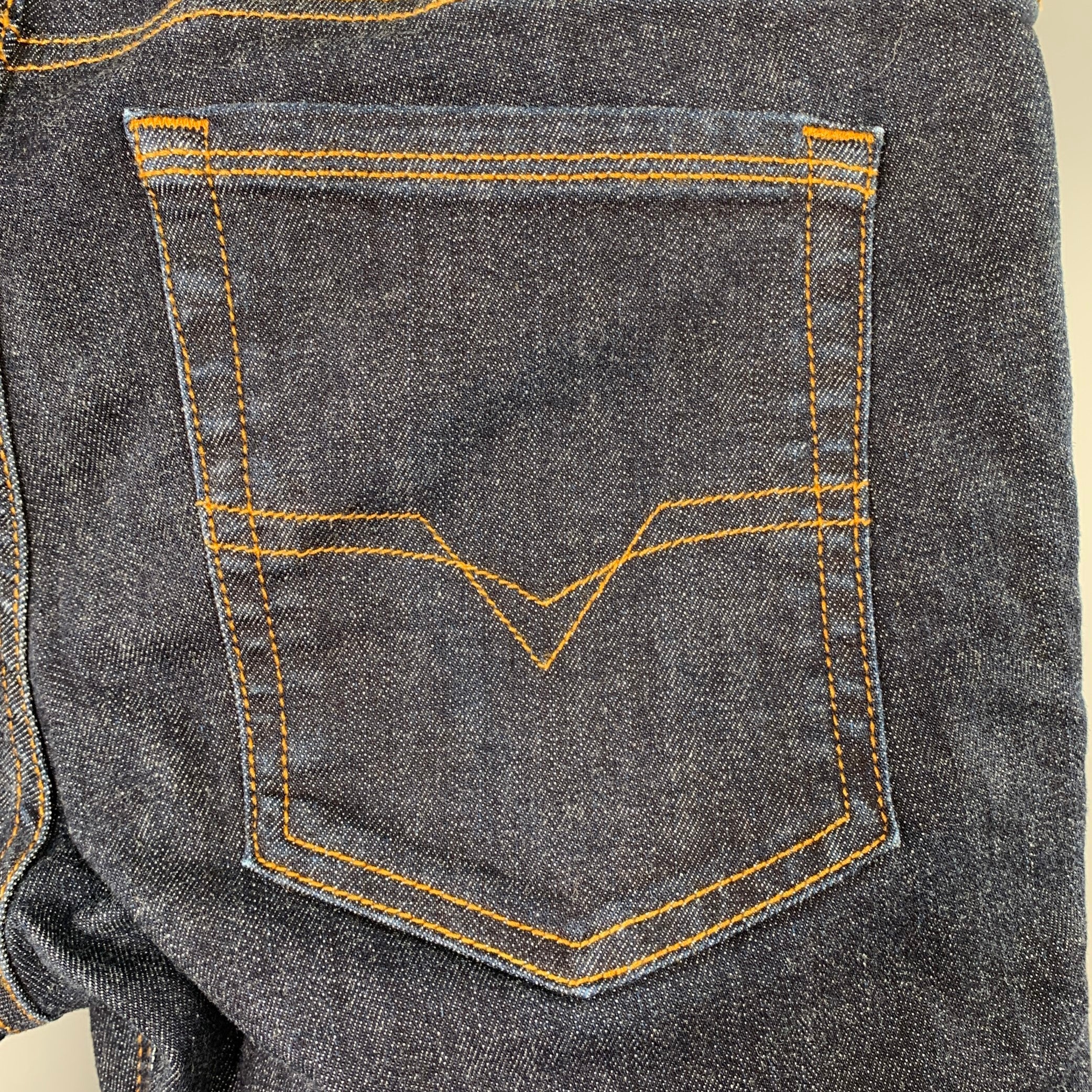 DIESEL Size 30 Troxer Blue Contrast Stitch Cotton Blend Skinny Jeans - Image 4