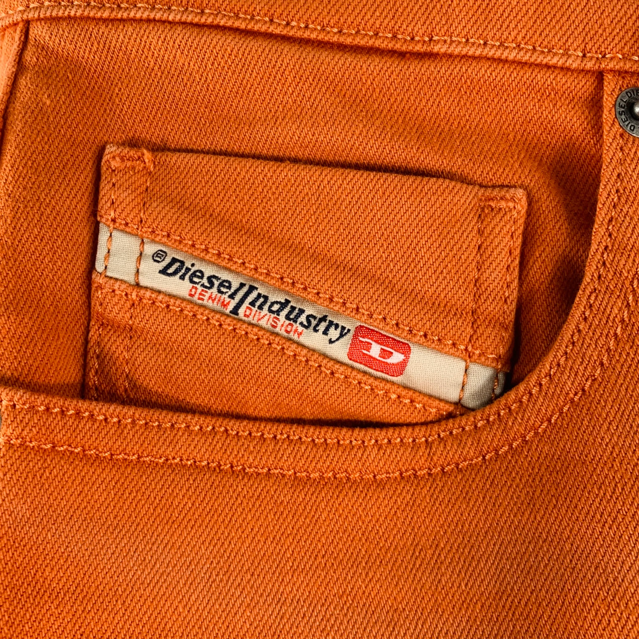 DIESEL Size 31 D-Strukt Orange Cotton Blend Slim 5 Pocket Jeans - Image 2